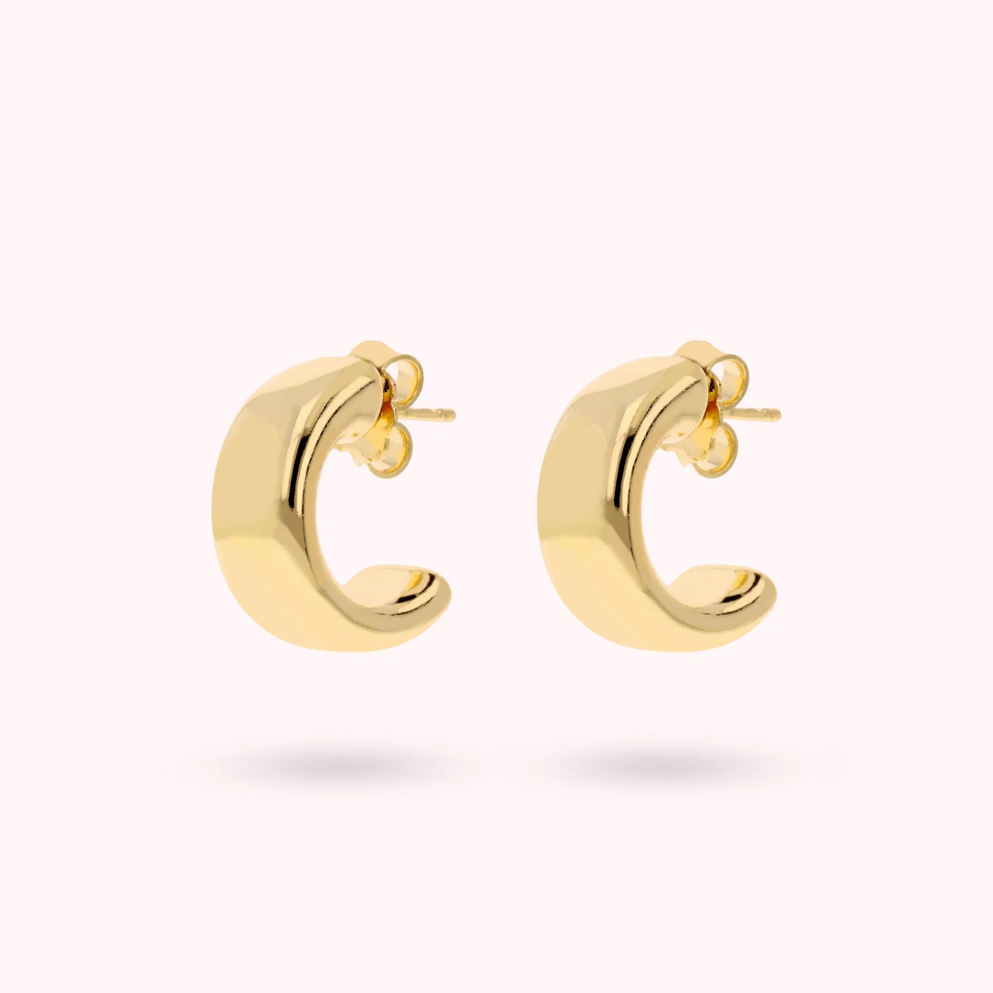 Boucles D'oreilles BRONZALLURE En Or Rose 18kt Avec Agate Naturelle - Occasion Très Bon état
