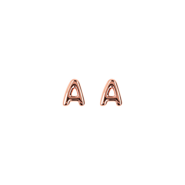 Stud Earrings with Letter