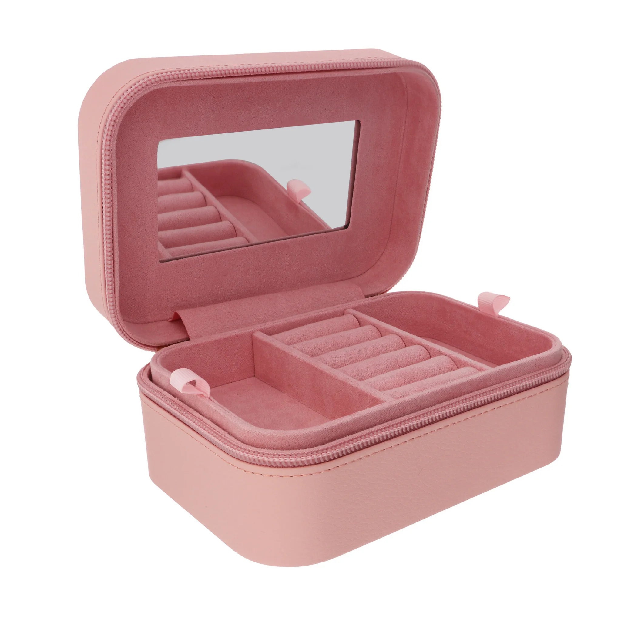 Portagioie Bronzallure Rettangolare - Similpelle rosa - 165x105x70 mm