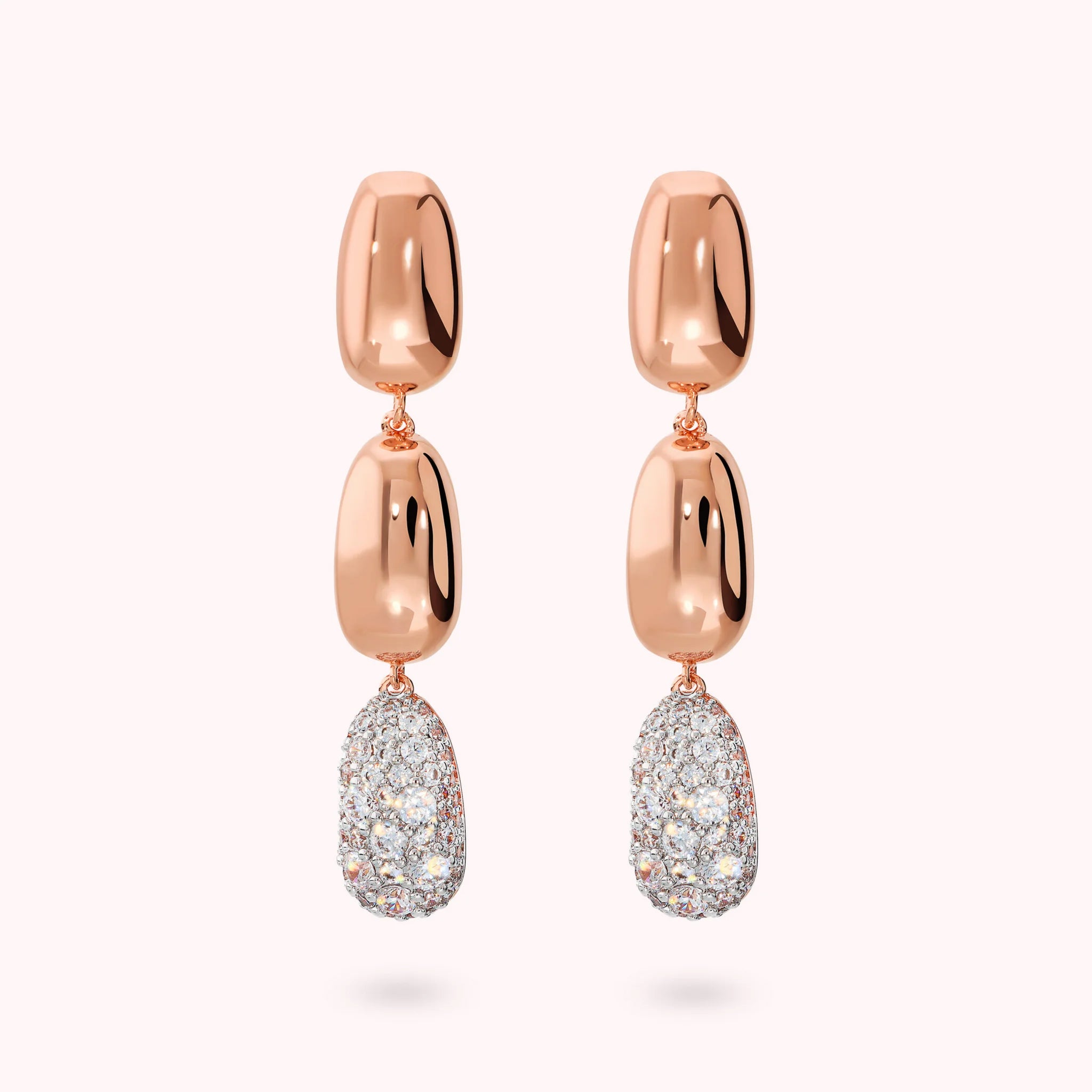 Pepita Drop Earrings with Cubic Zirconia Pavé
