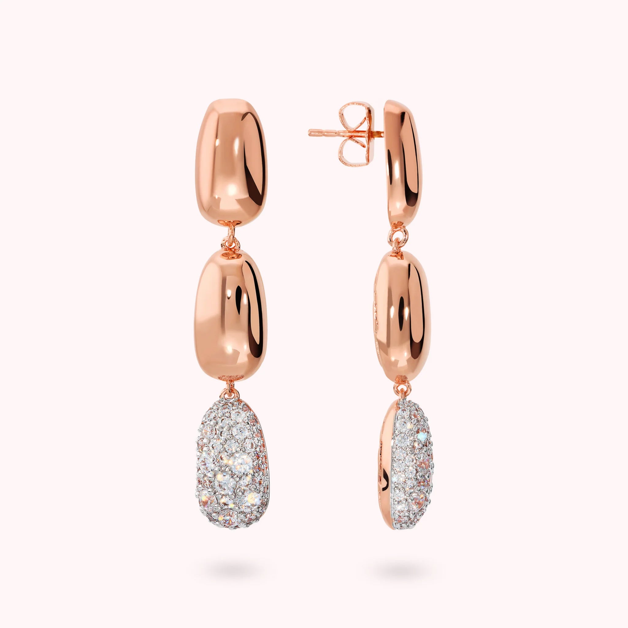 Pepita Drop Earrings with Cubic Zirconia Pavé