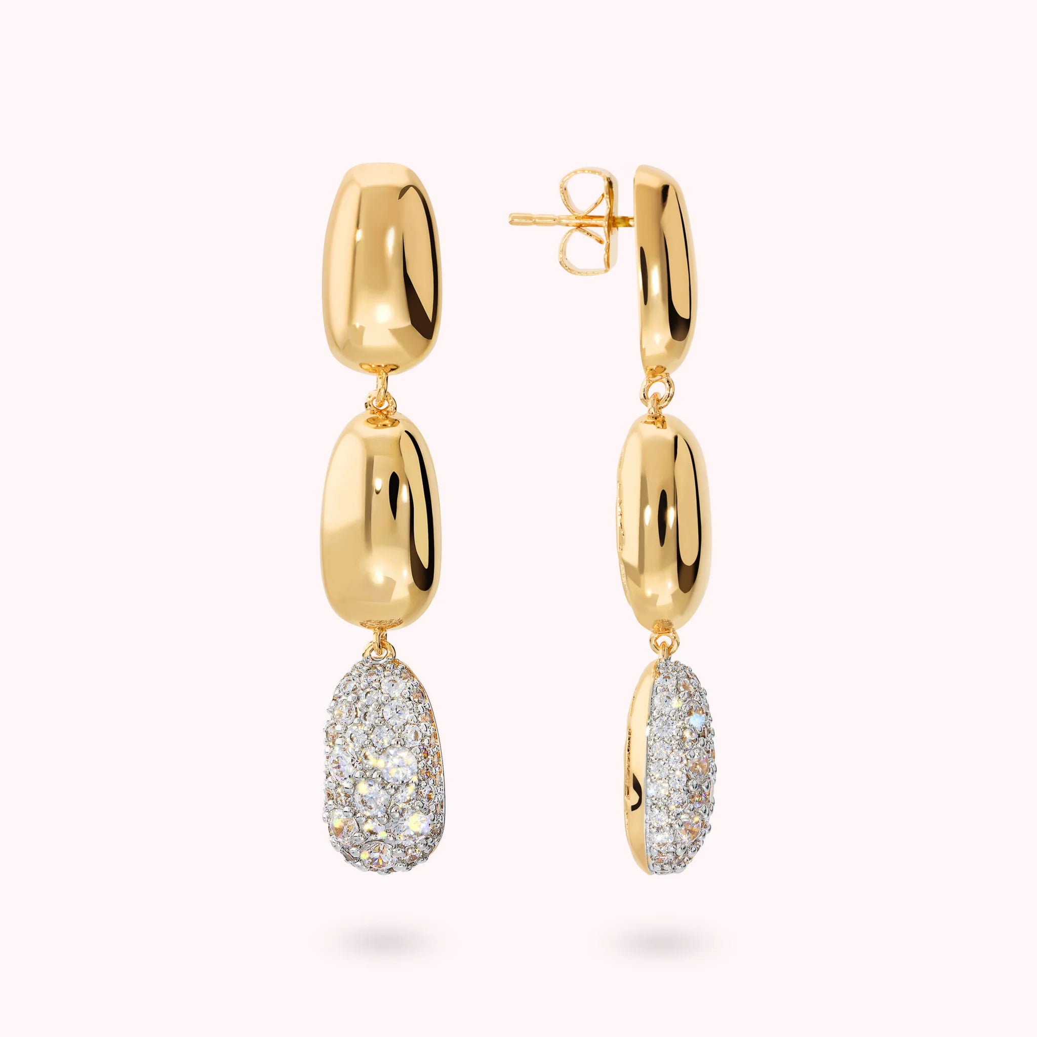 Pepita Drop Earrings with Cubic Zirconia Pavé