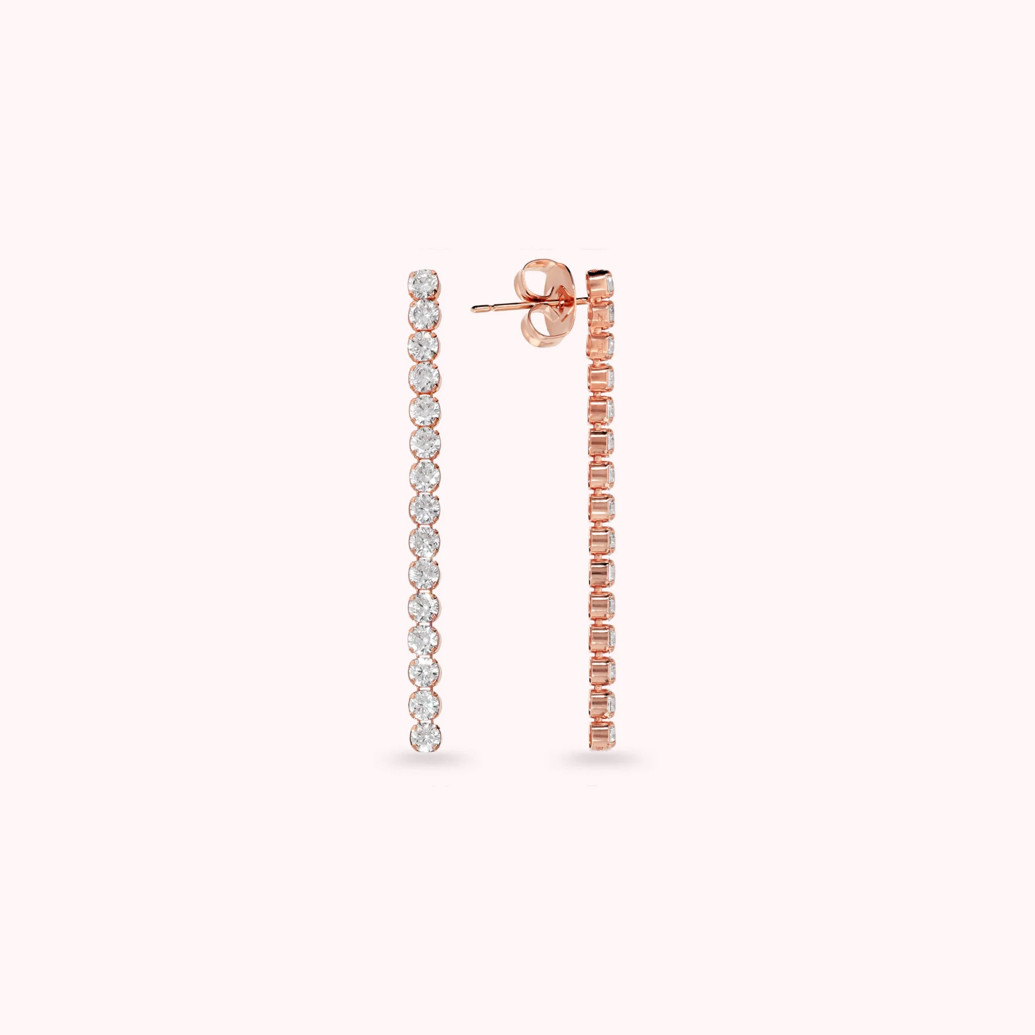 Tennis Earrings with Cubic Zirconia