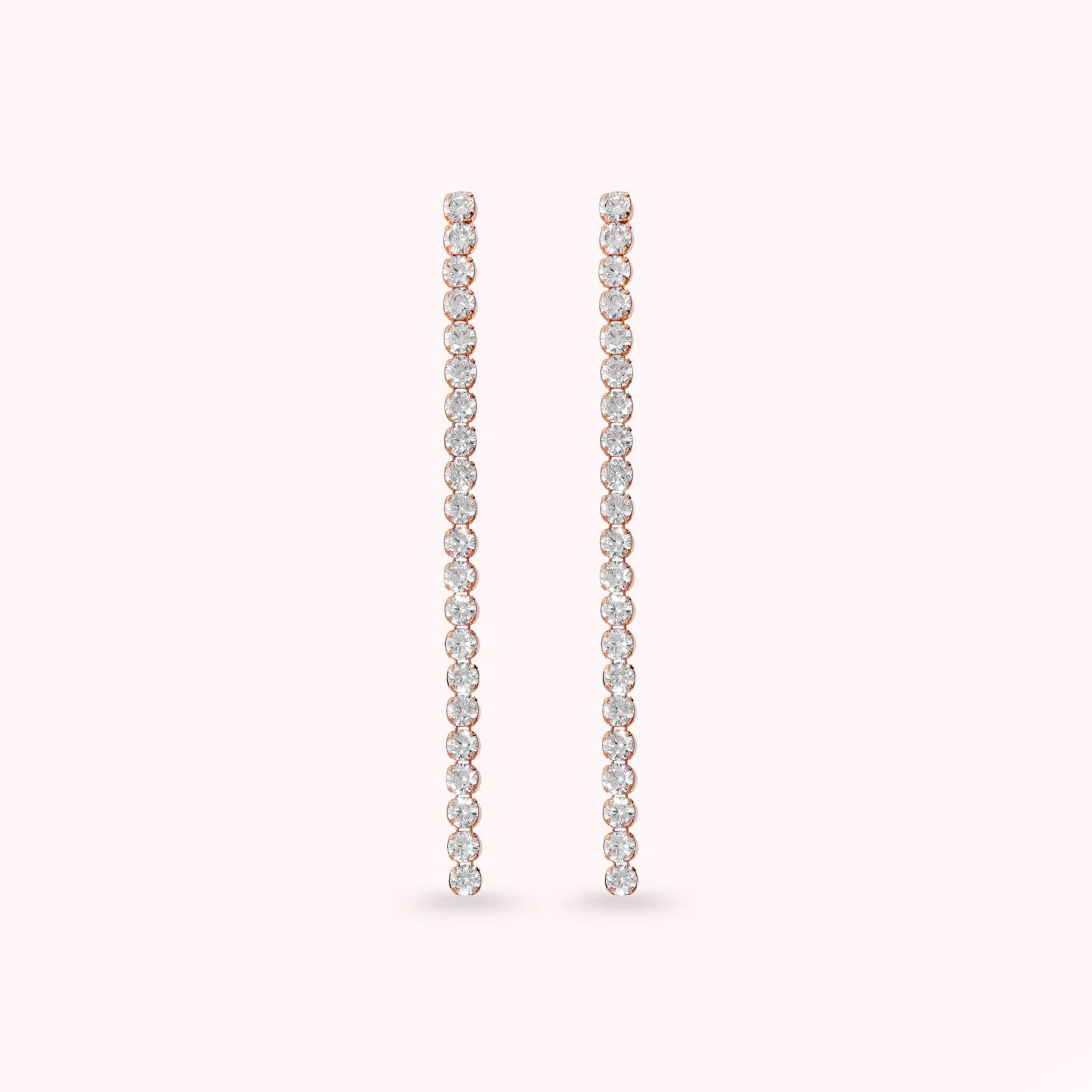 Tennis Earrings with Cubic Zirconia