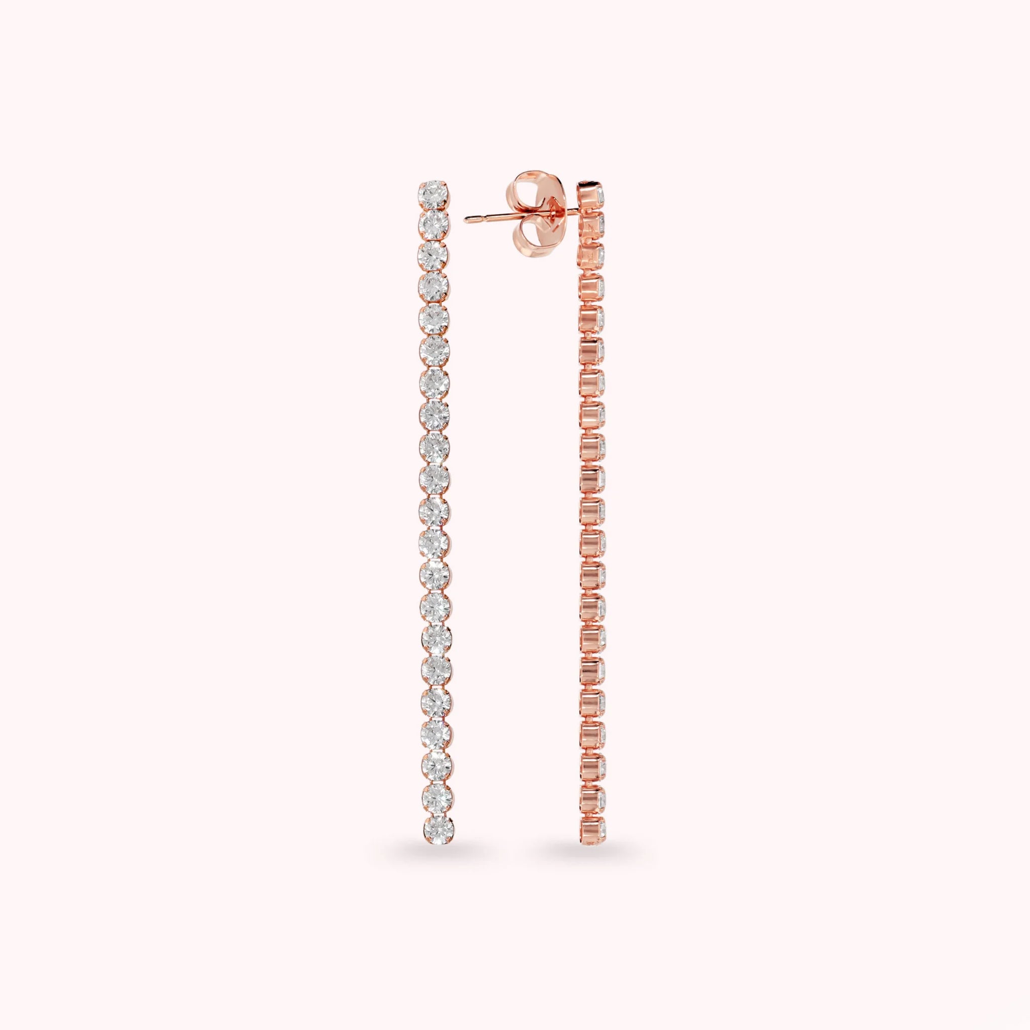 Tennis Earrings with Cubic Zirconia