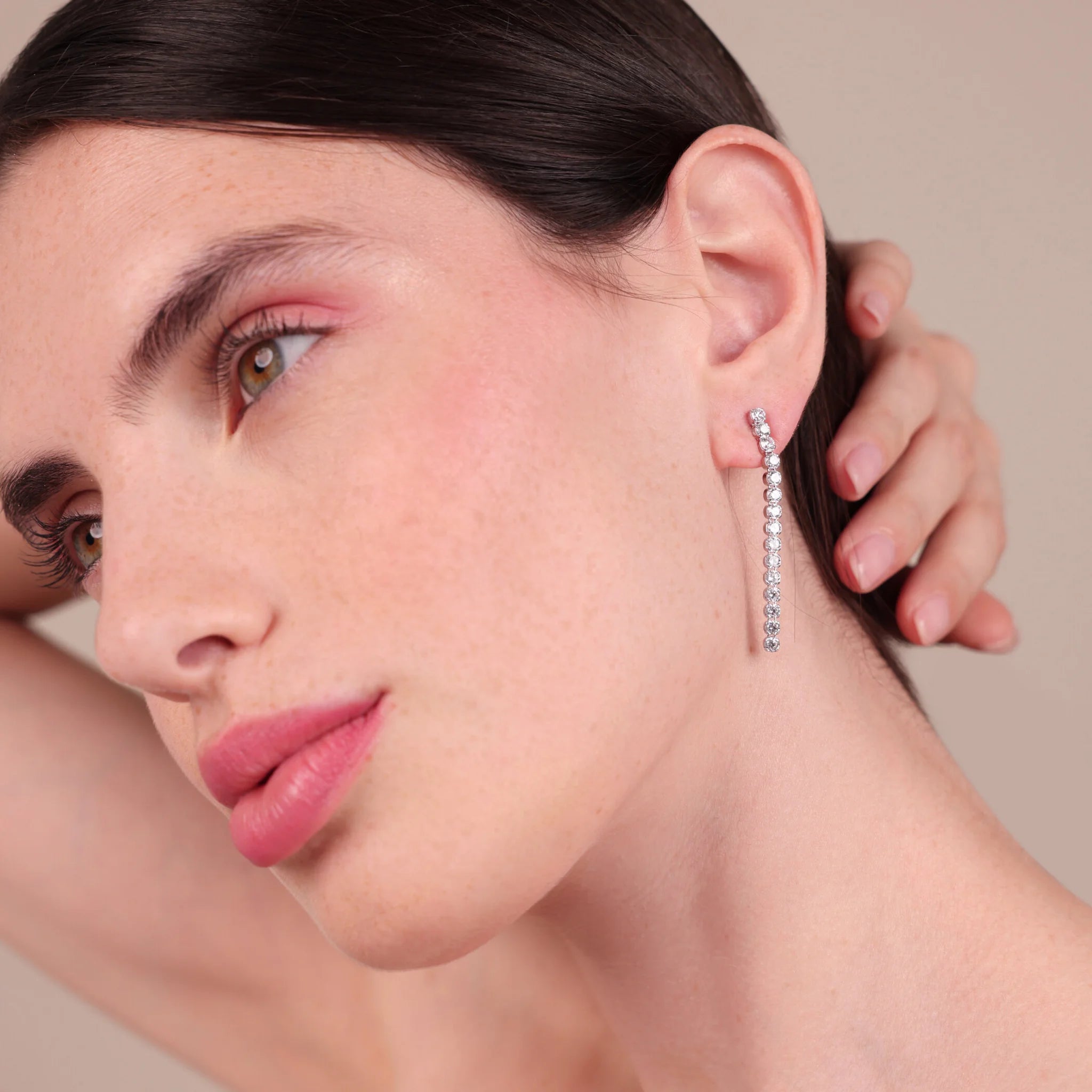 Tennis Earrings with Cubic Zirconia
