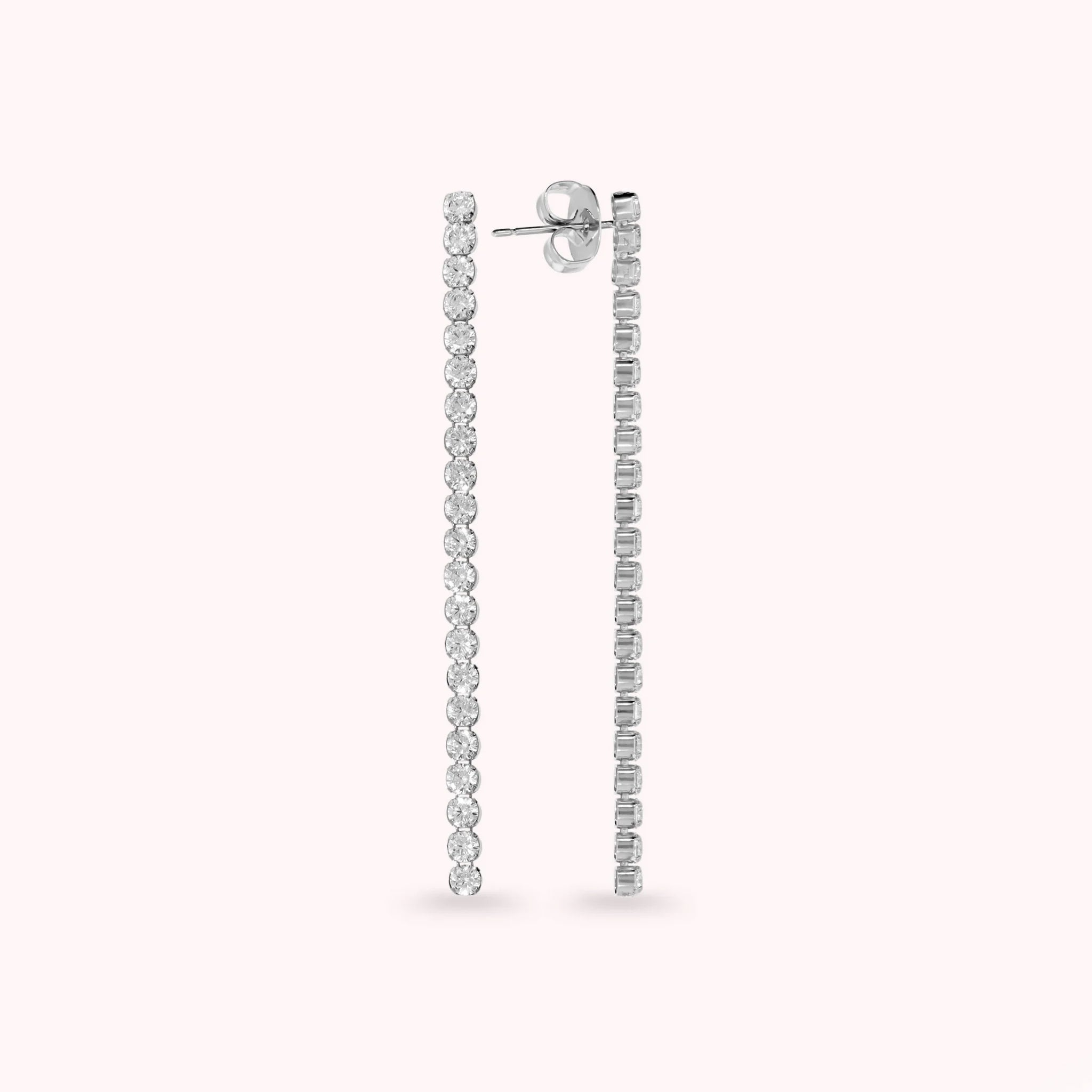 Tennis Earrings with Cubic Zirconia
