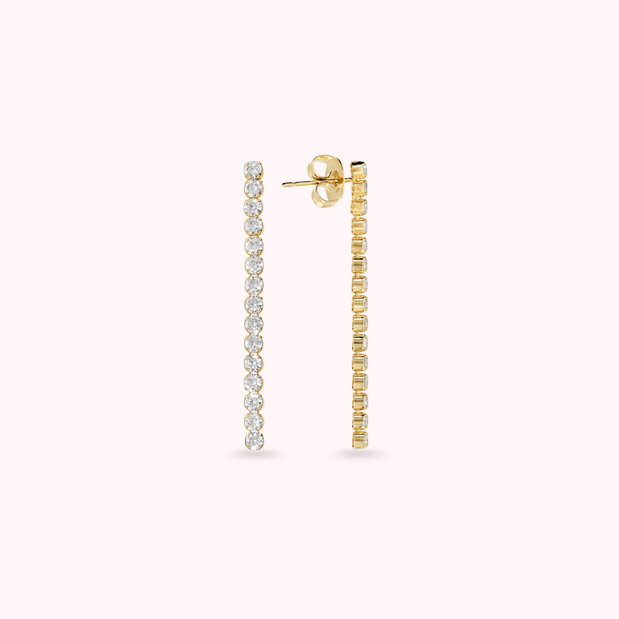 Tennis Earrings with Cubic Zirconia