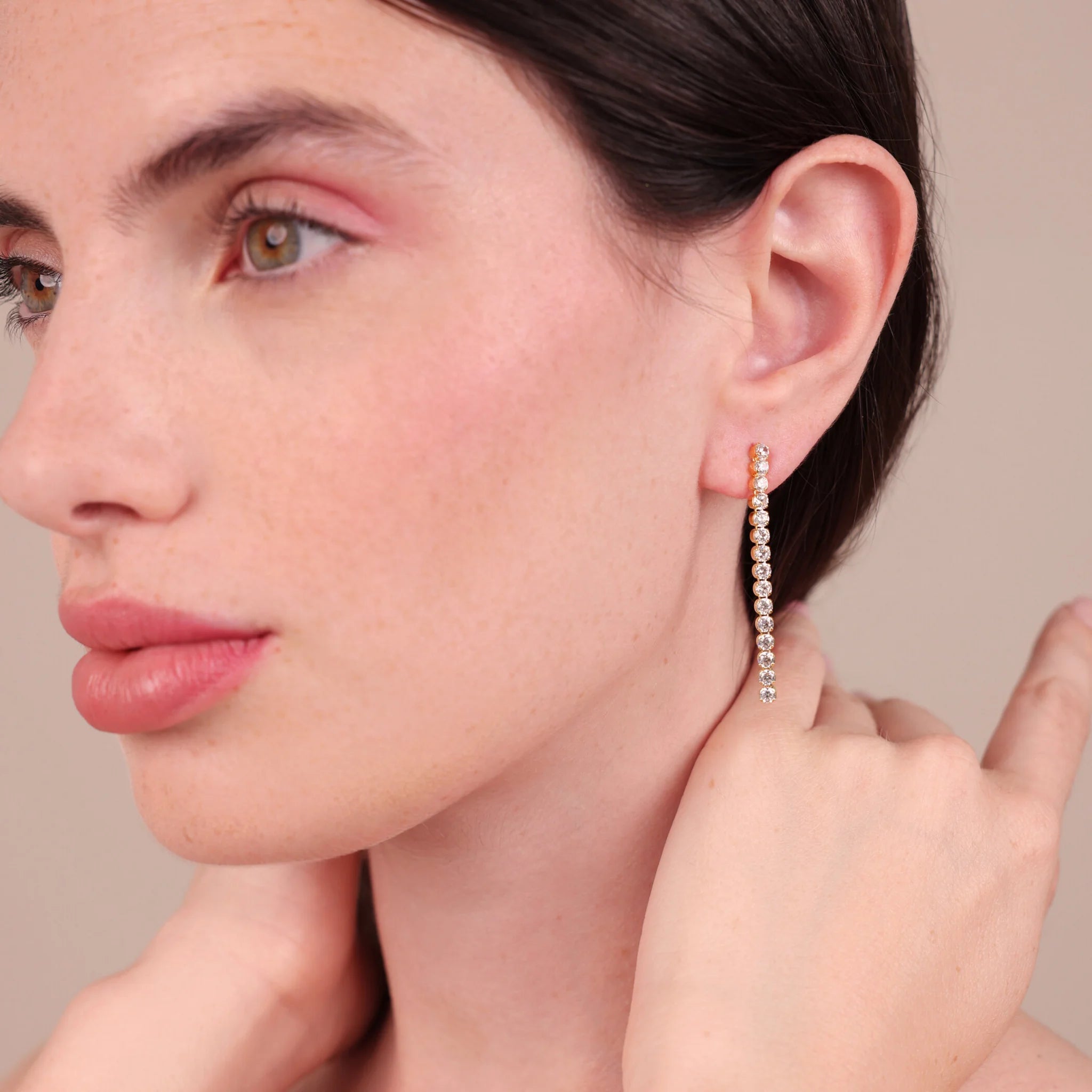 Orecchini Tennis con Cubic Zirconia