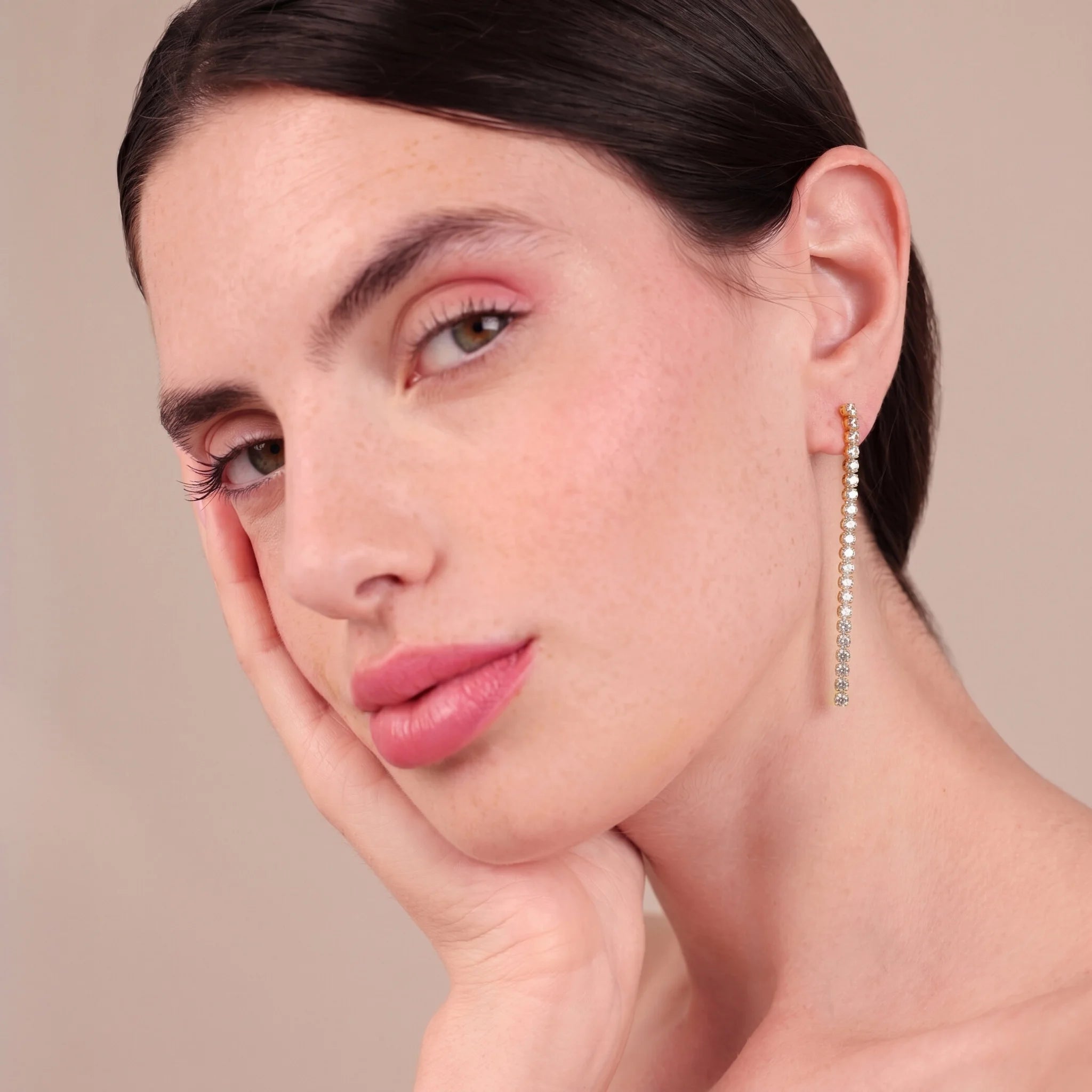 Tennis Earrings with Cubic Zirconia