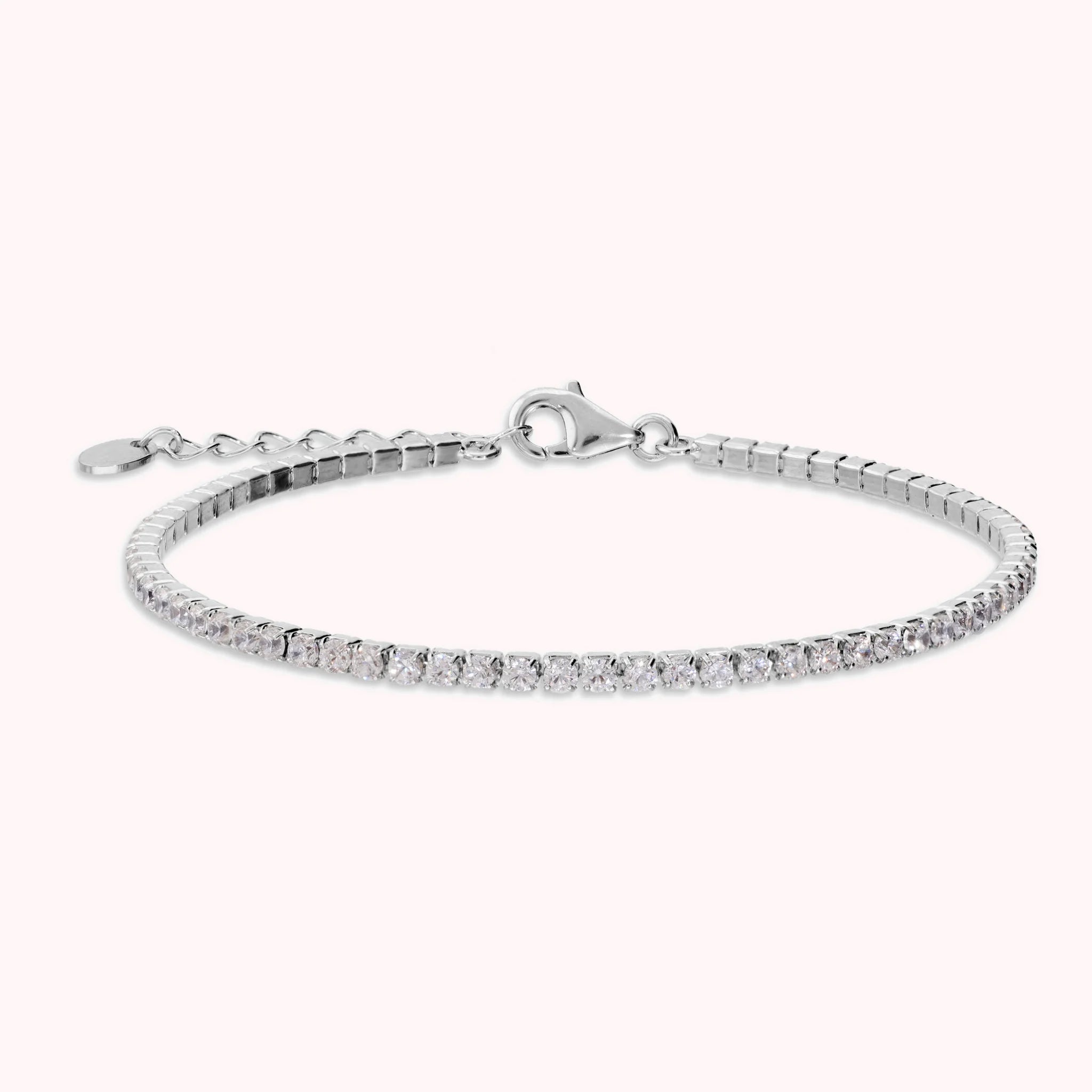 Tennis-Armband Glow mit weißen Cubic Zirkonia
