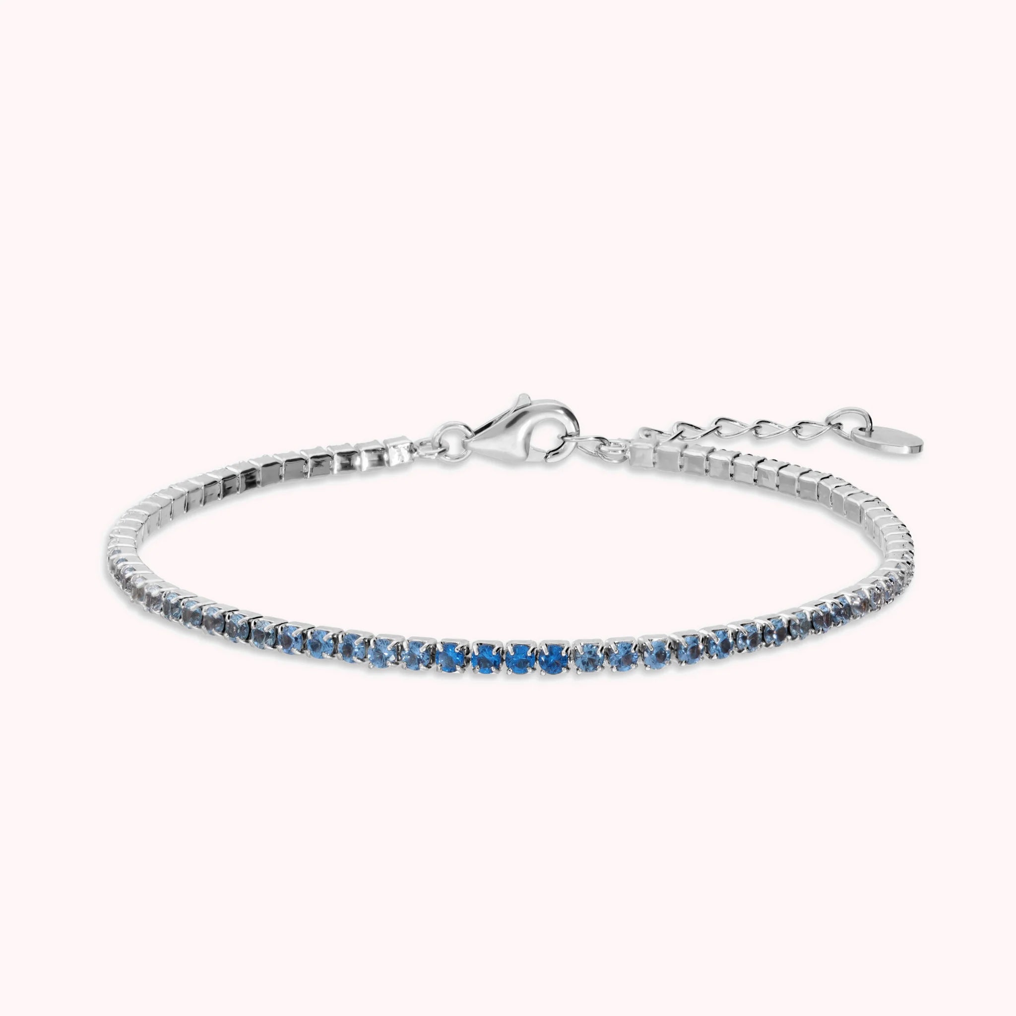 Bracciale Tennis Glow con Cubic Zirconia Blu Effetto Degradé
