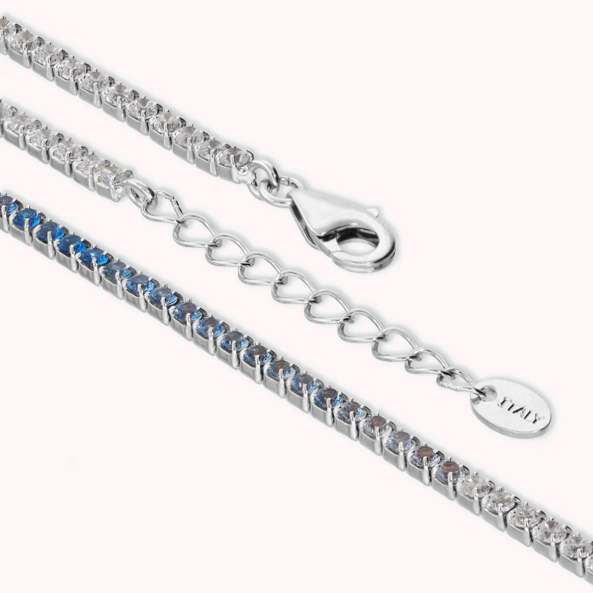 Bracciale Tennis Glow con Cubic Zirconia Blu Effetto Degradé