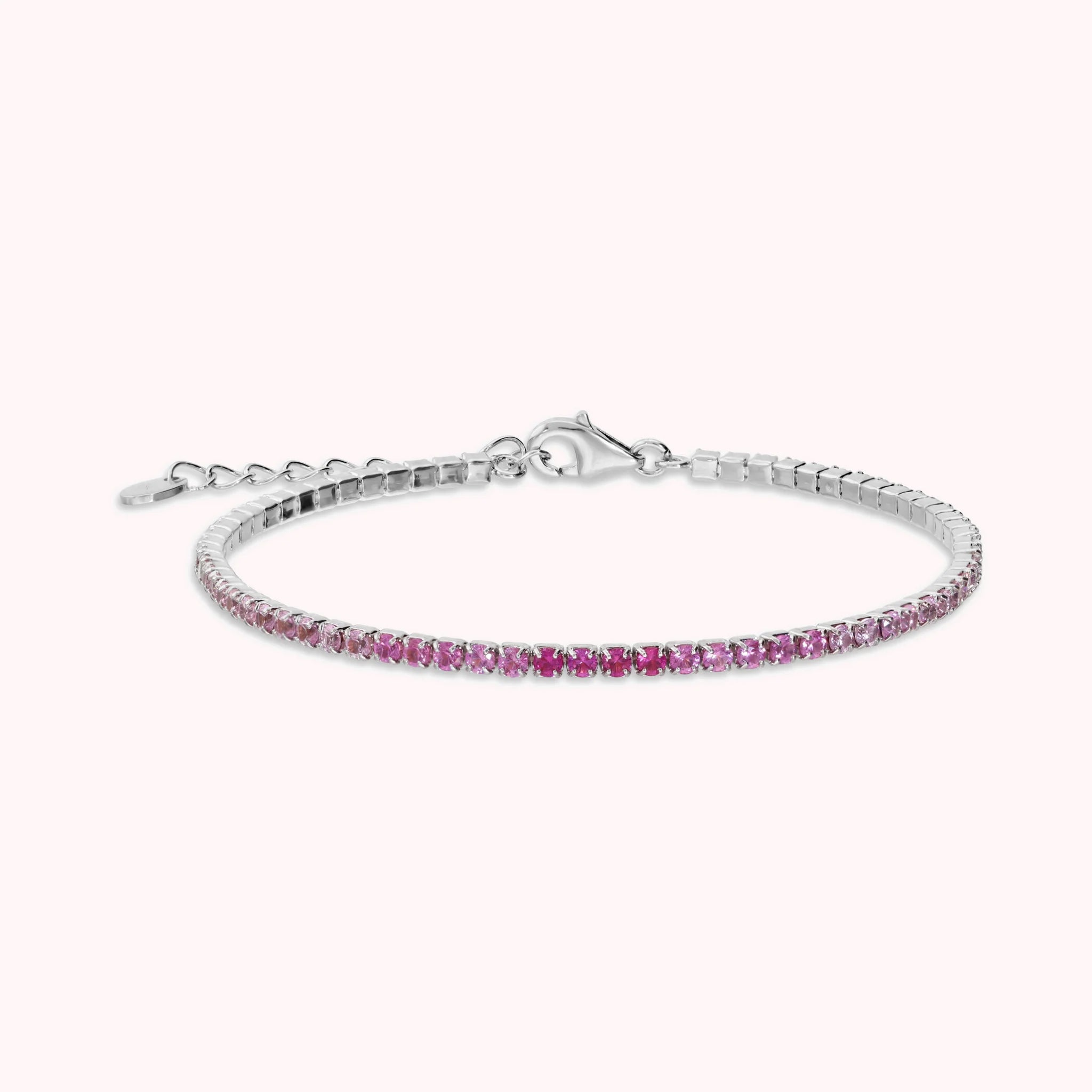Bracciale Tennis Glow con Cubic Zirconia Fucsia Effetto Degradé
