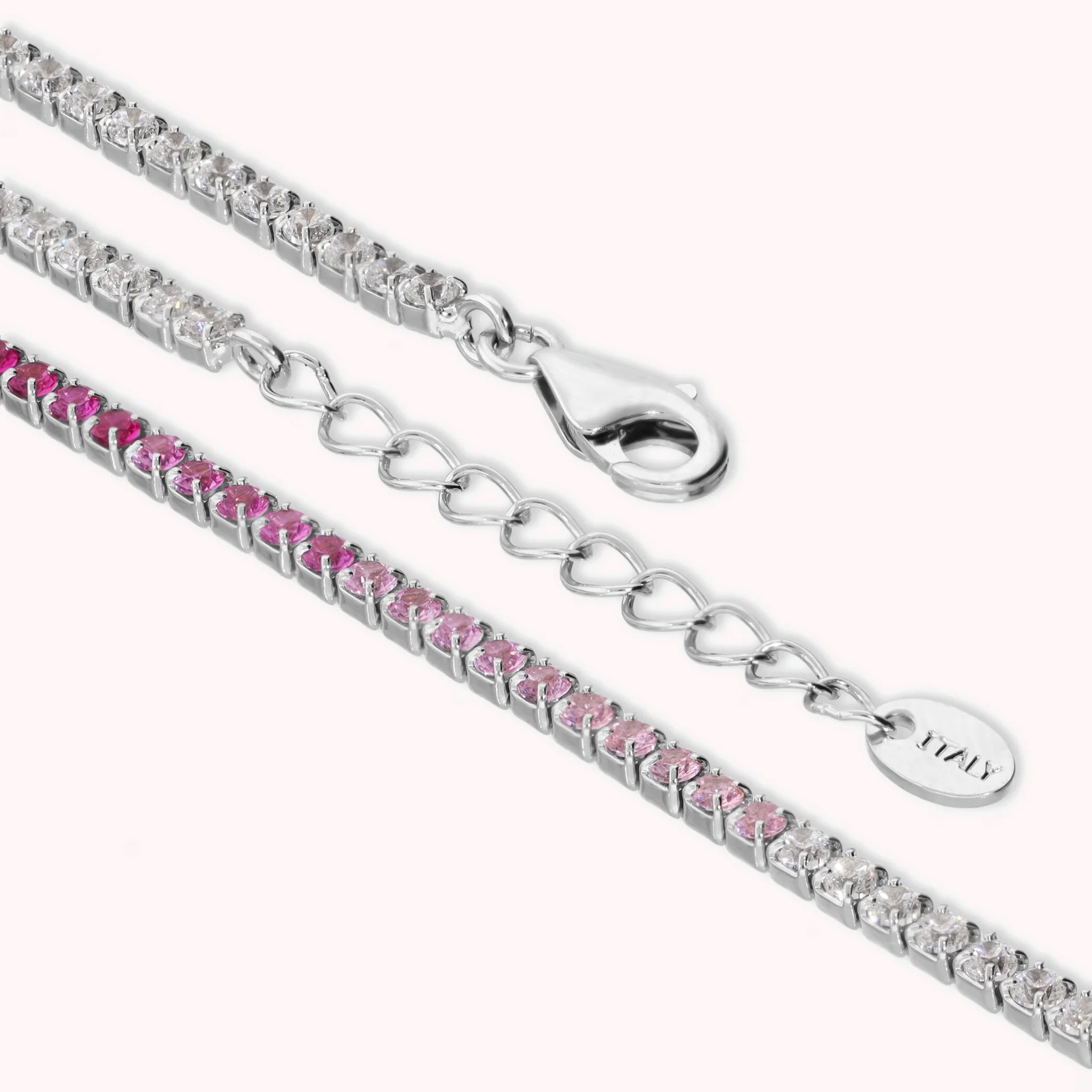 Bracciale Tennis Glow con Cubic Zirconia Fucsia Effetto Degradé