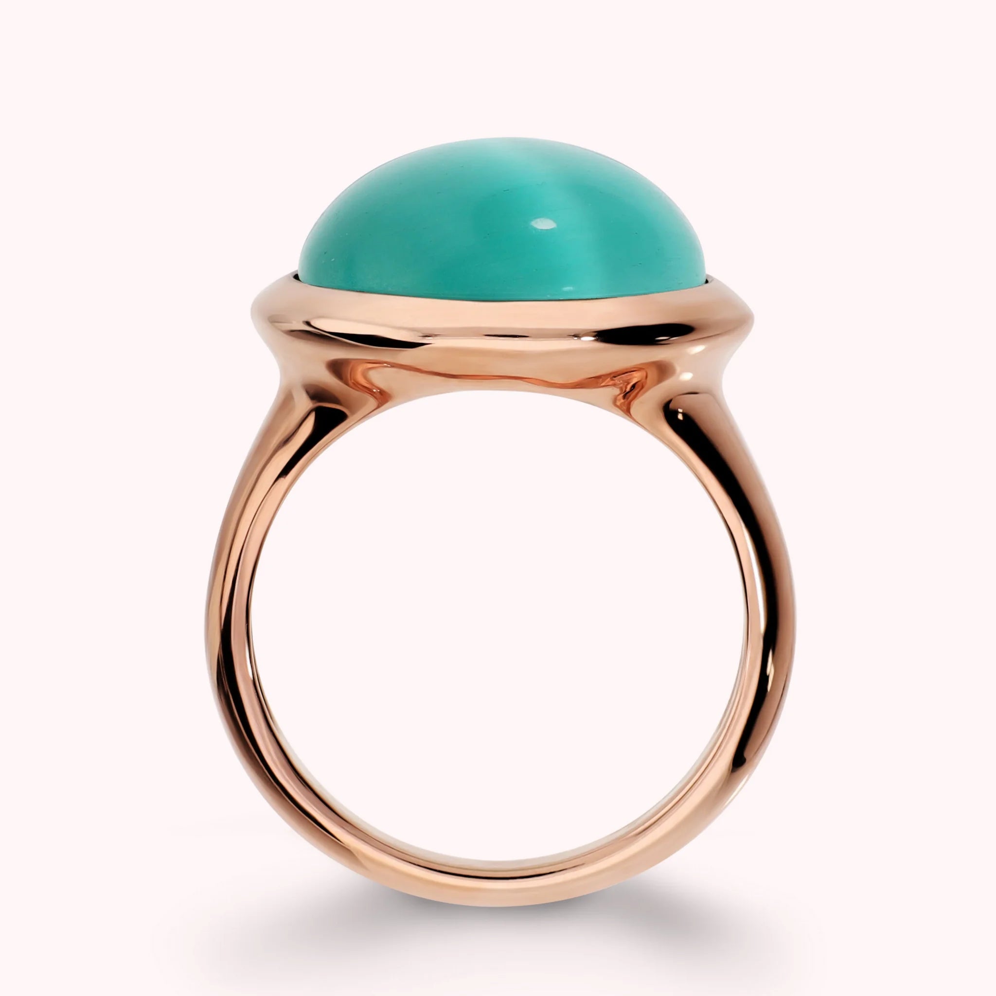 Anello Cocktail con Pietra Effetto Occhio di Gatto