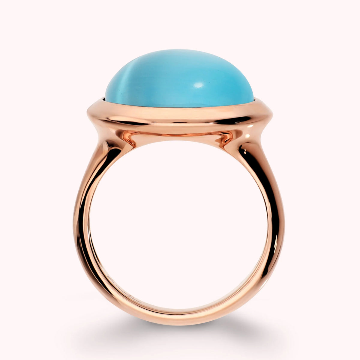 Anello Cocktail con Pietra Effetto Occhio di Gatto