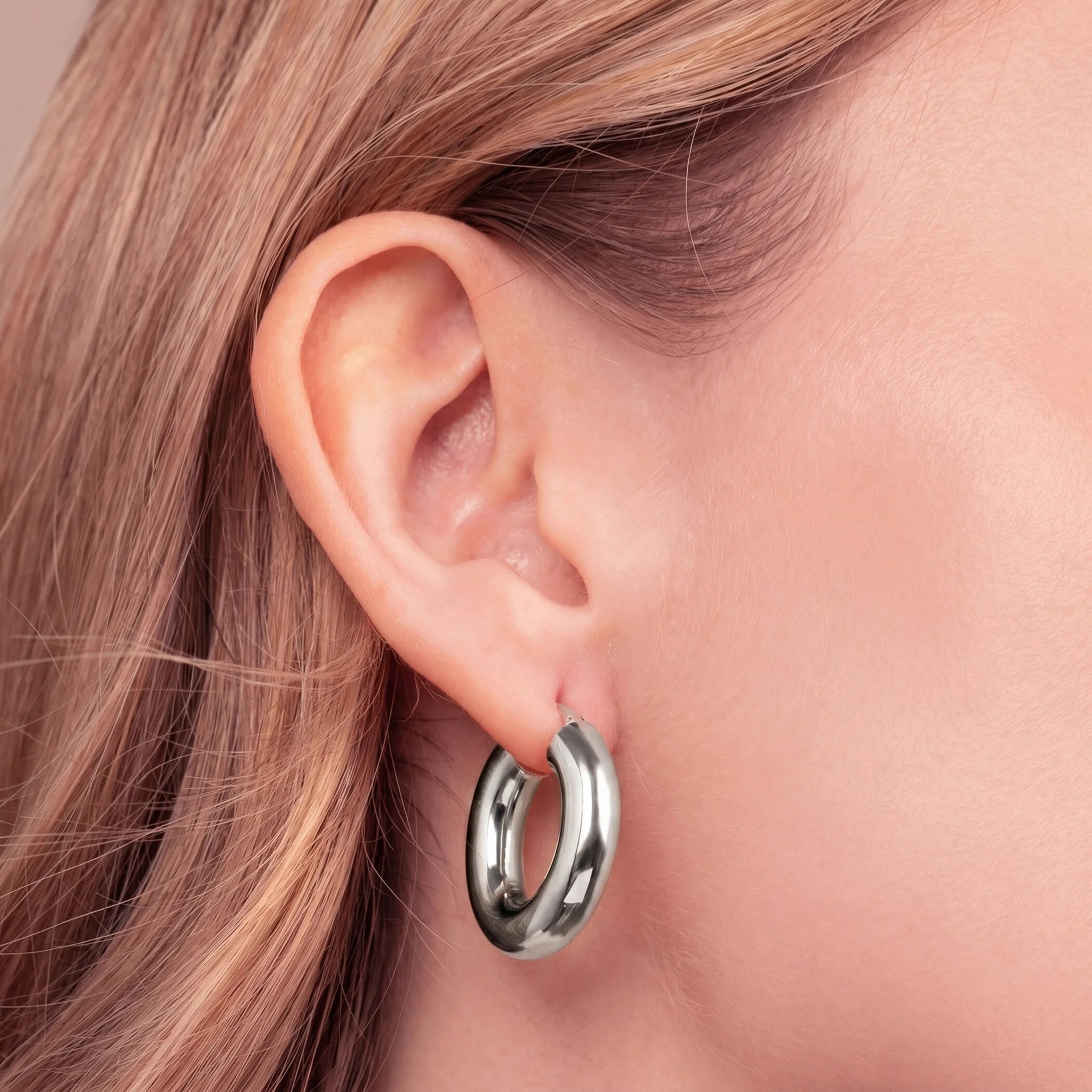 Polished Oval Earrings 3cm