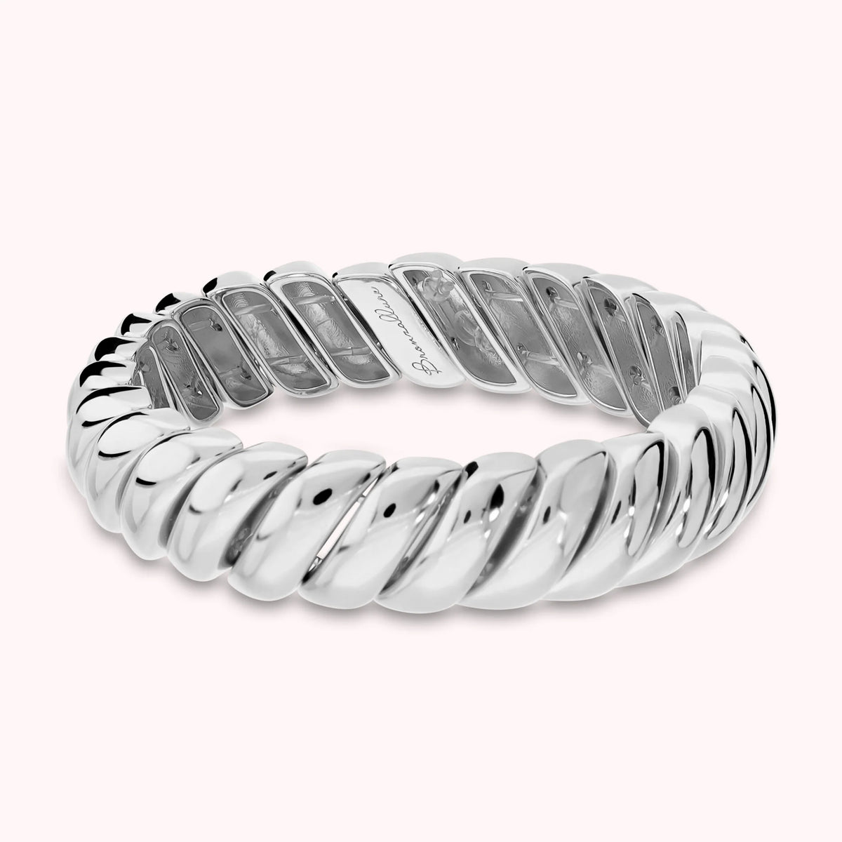 Stretch elastic bracelet with a tubogas design, 18Kt gold-plated