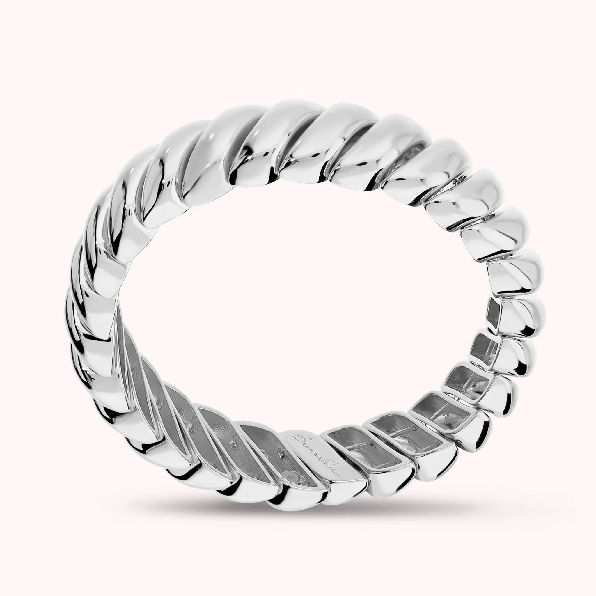 Stretch elastic bracelet with a tubogas design, 18Kt gold-plated