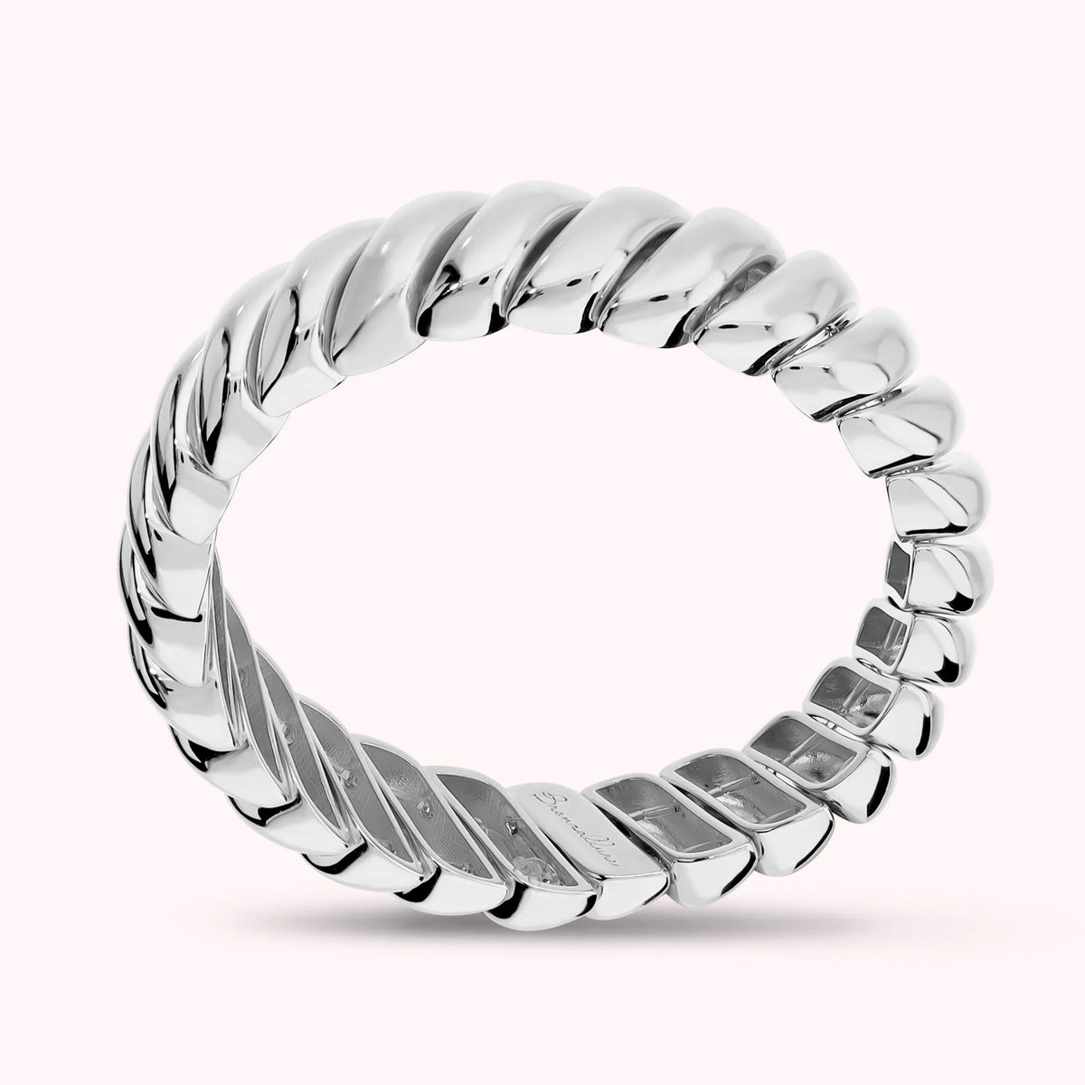 Stretch elastic bracelet with a tubogas design, 18Kt gold-plated