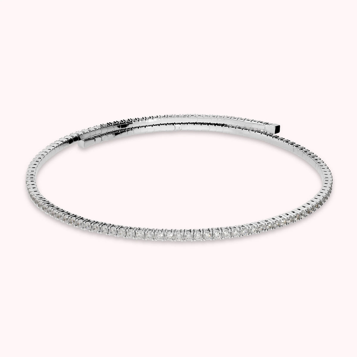 Collana Choker Tennis Memory con Cubic Zirconia Placcata Oro 18Kt