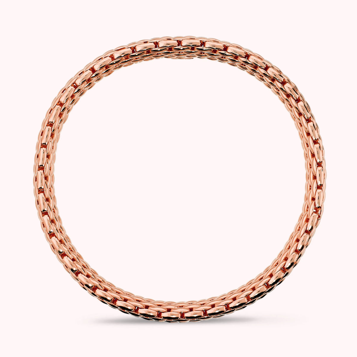 Elastisches röhrenförmiges Mesh-Armband, 18-Karat-vergoldet