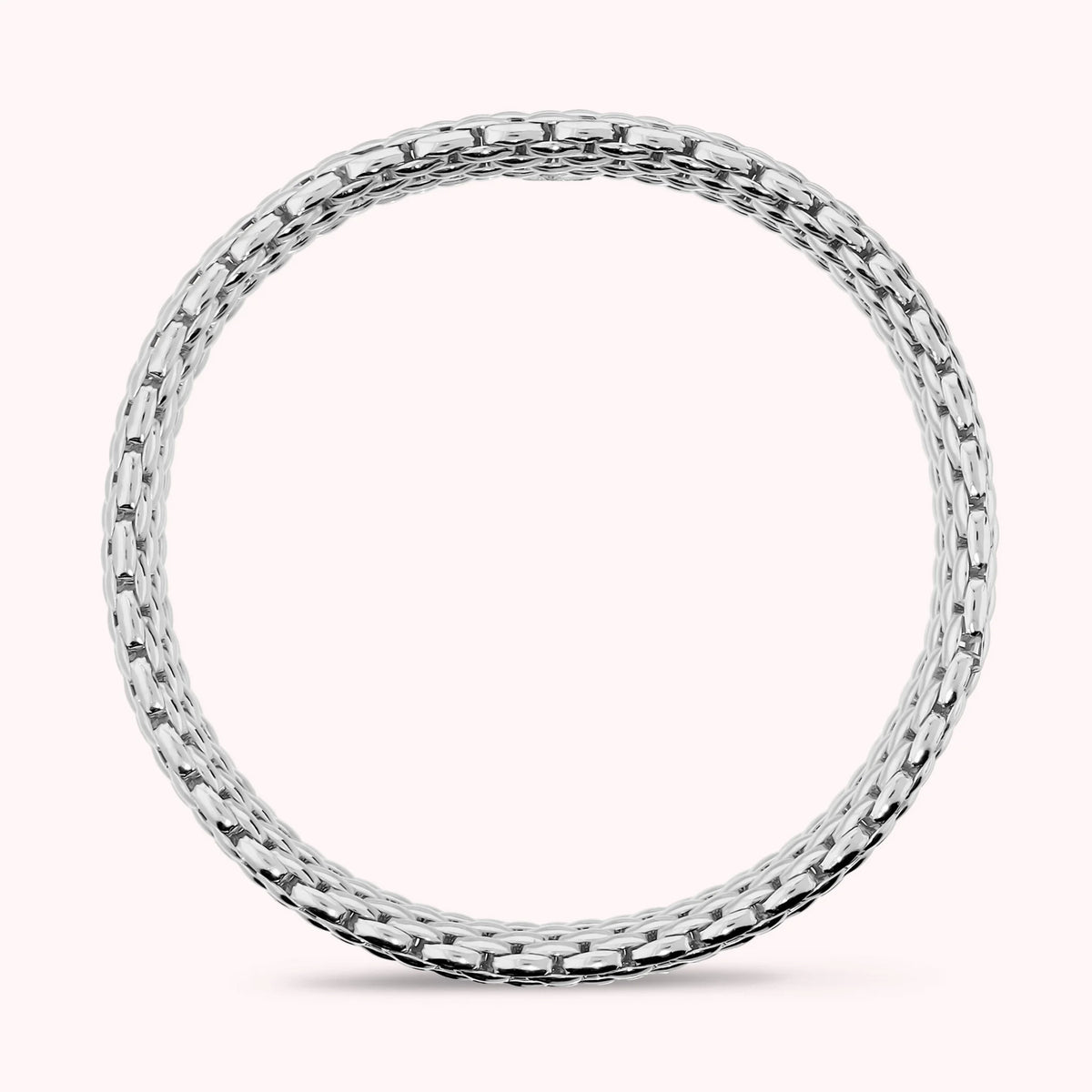 Elastisches röhrenförmiges Mesh-Armband, 18-Karat-vergoldet