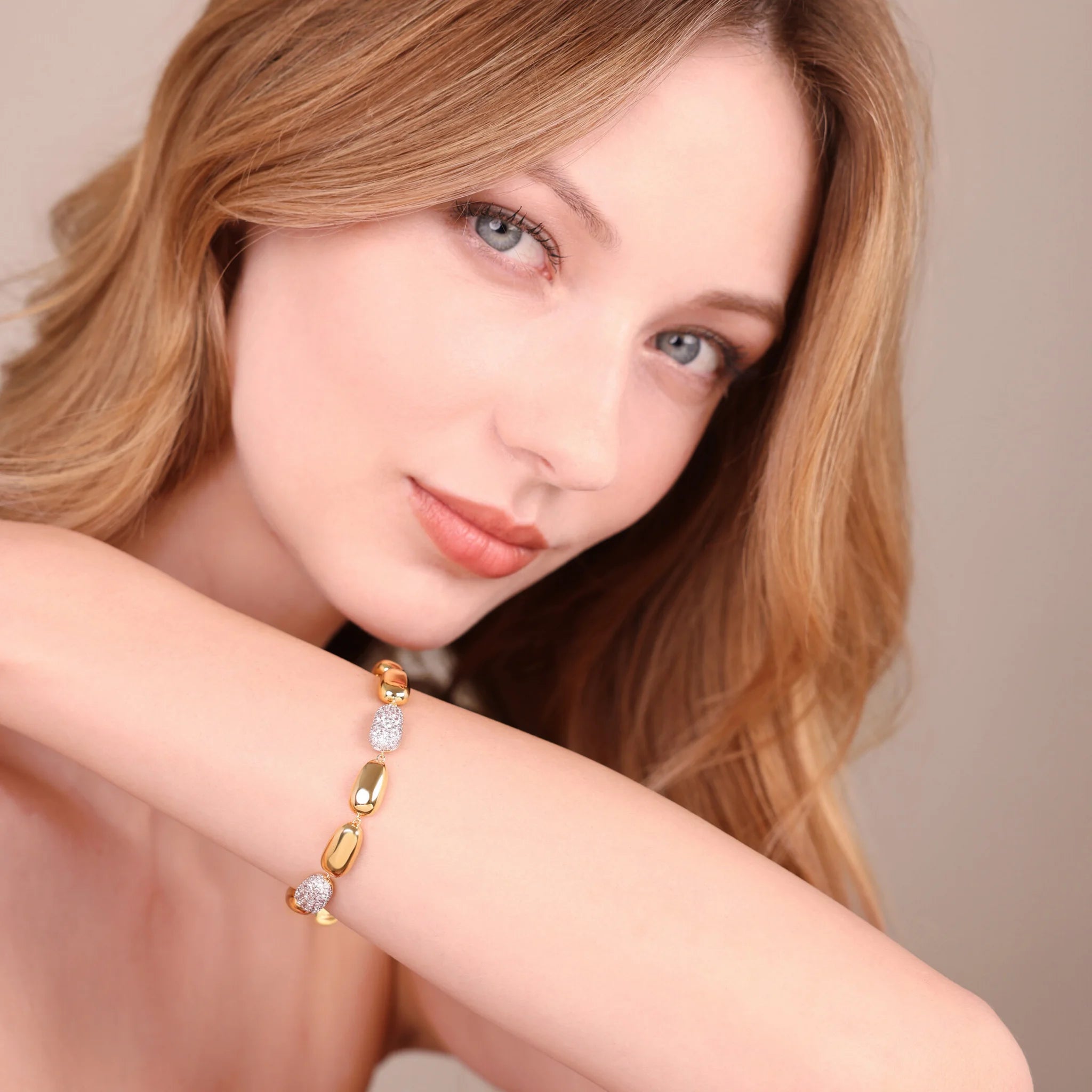 Pepita-Armband mit Pavé aus Zirkonia