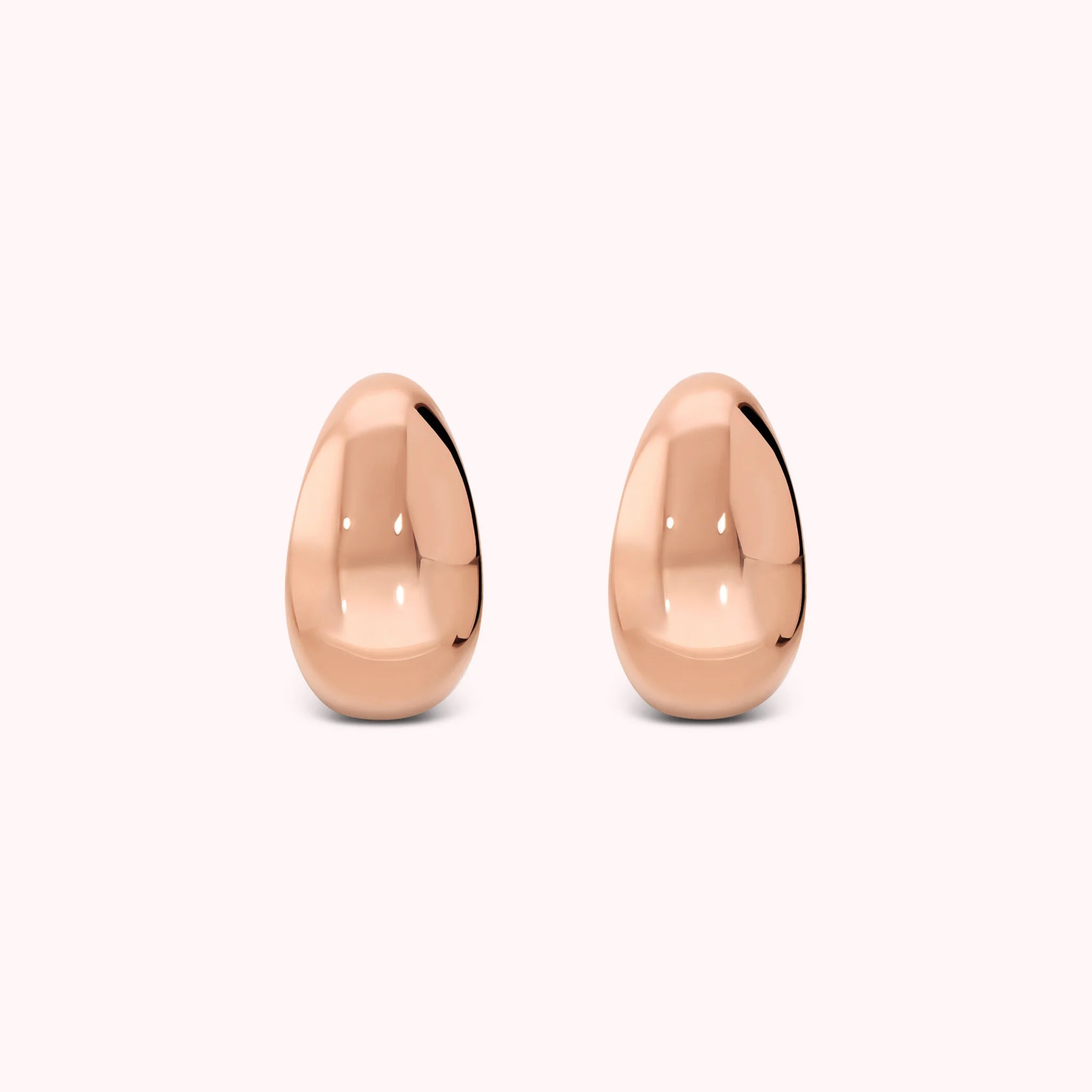 Glossy Drop Hoop Earrings