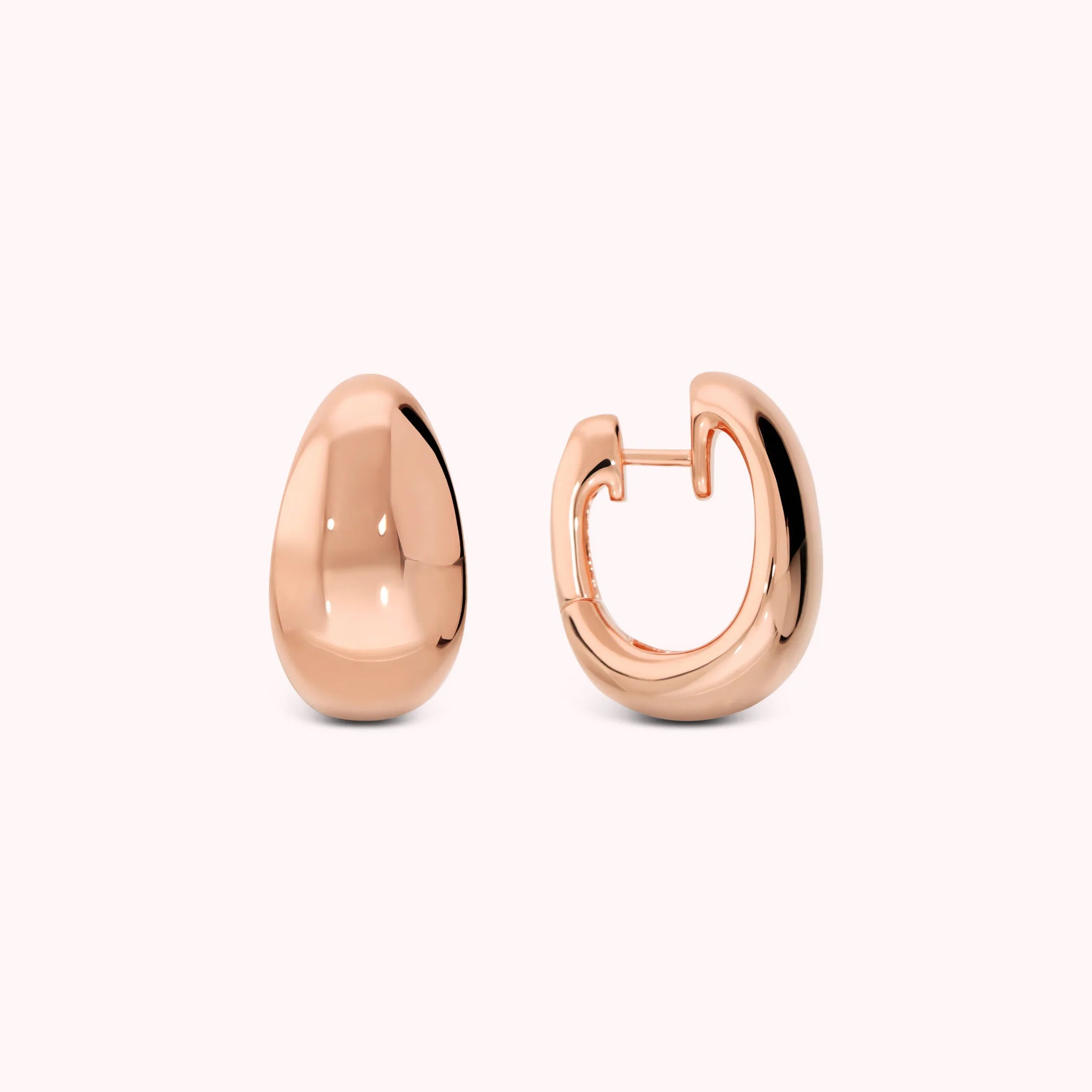 Glossy Drop Hoop Earrings
