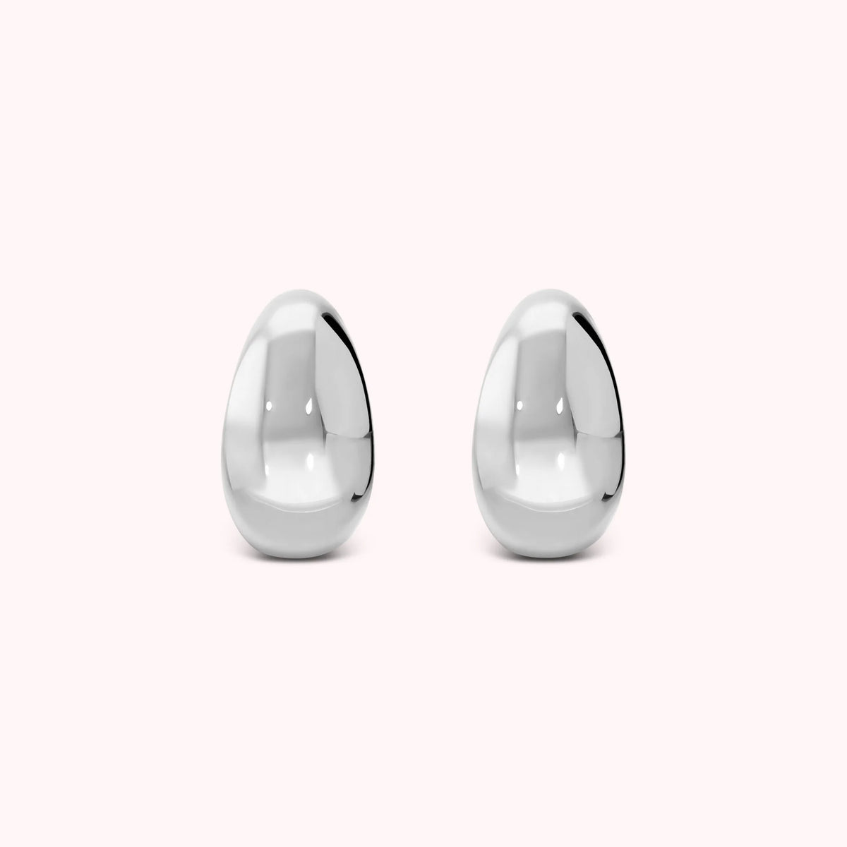 Glossy Drop Hoop Earrings