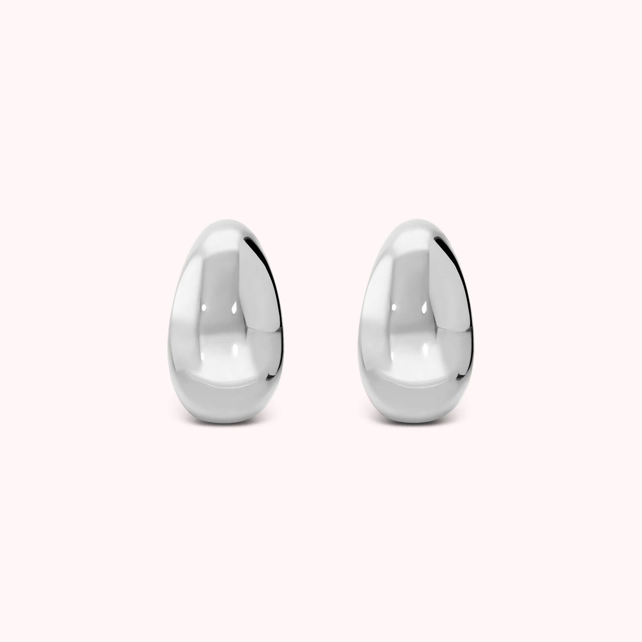 Glossy Drop Hoop Earrings