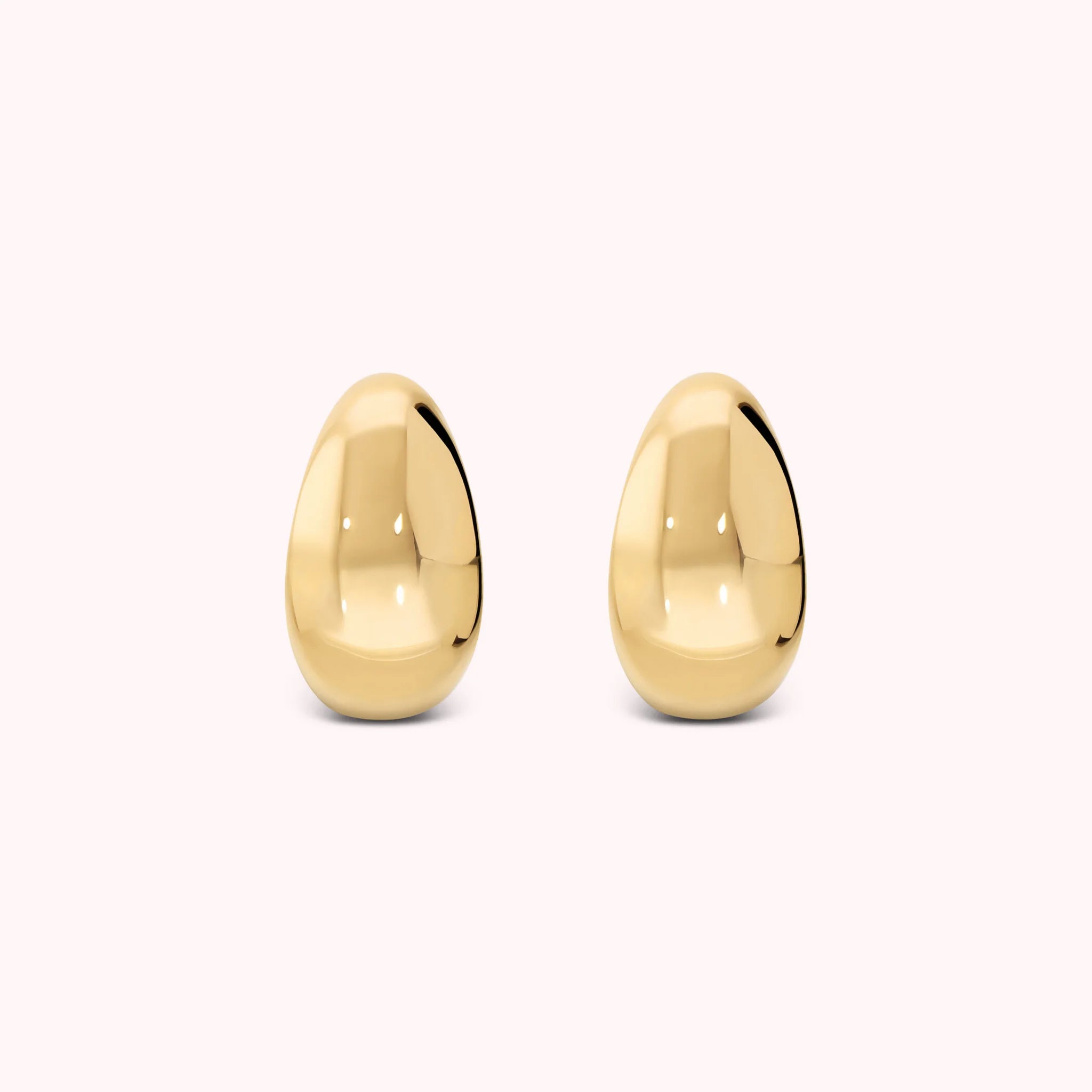 Glossy Drop Hoop Earrings