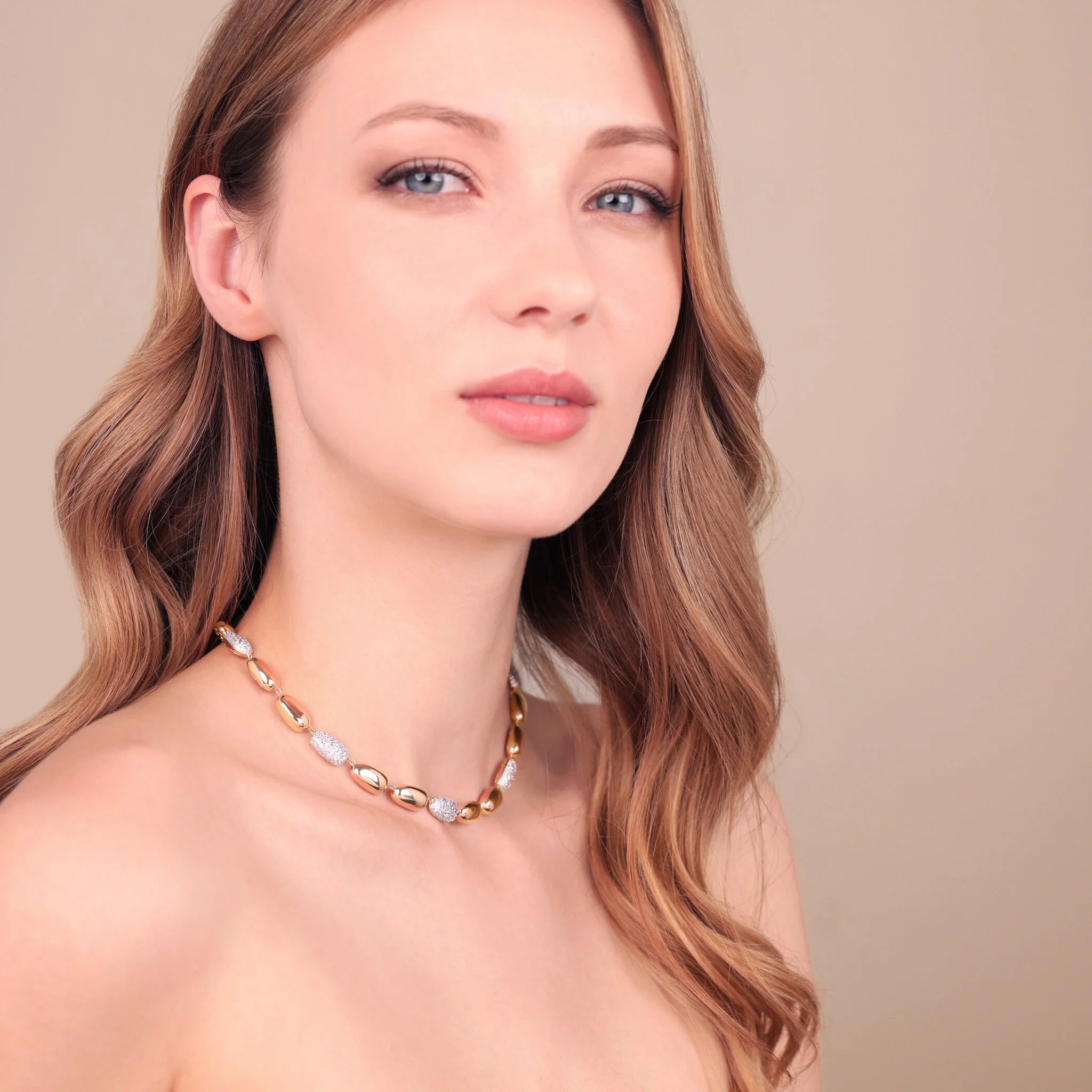 Pepita Choker Necklace with Cubic Zirconia Pavé