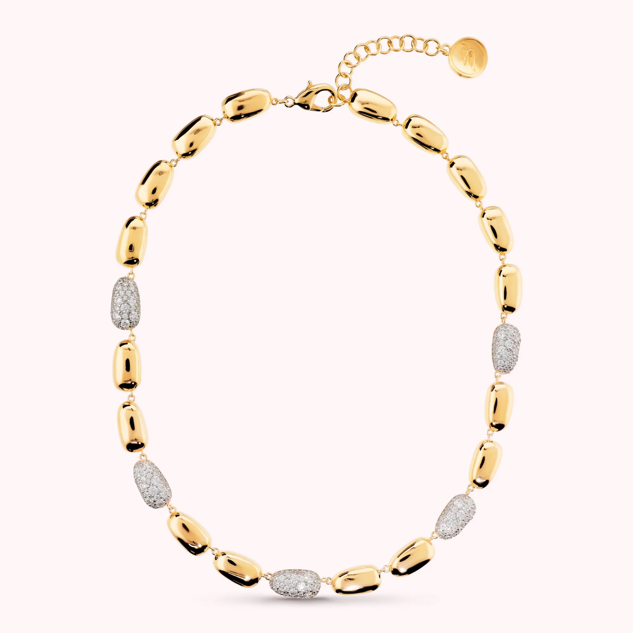 Pepita Choker Necklace with Cubic Zirconia Pavé