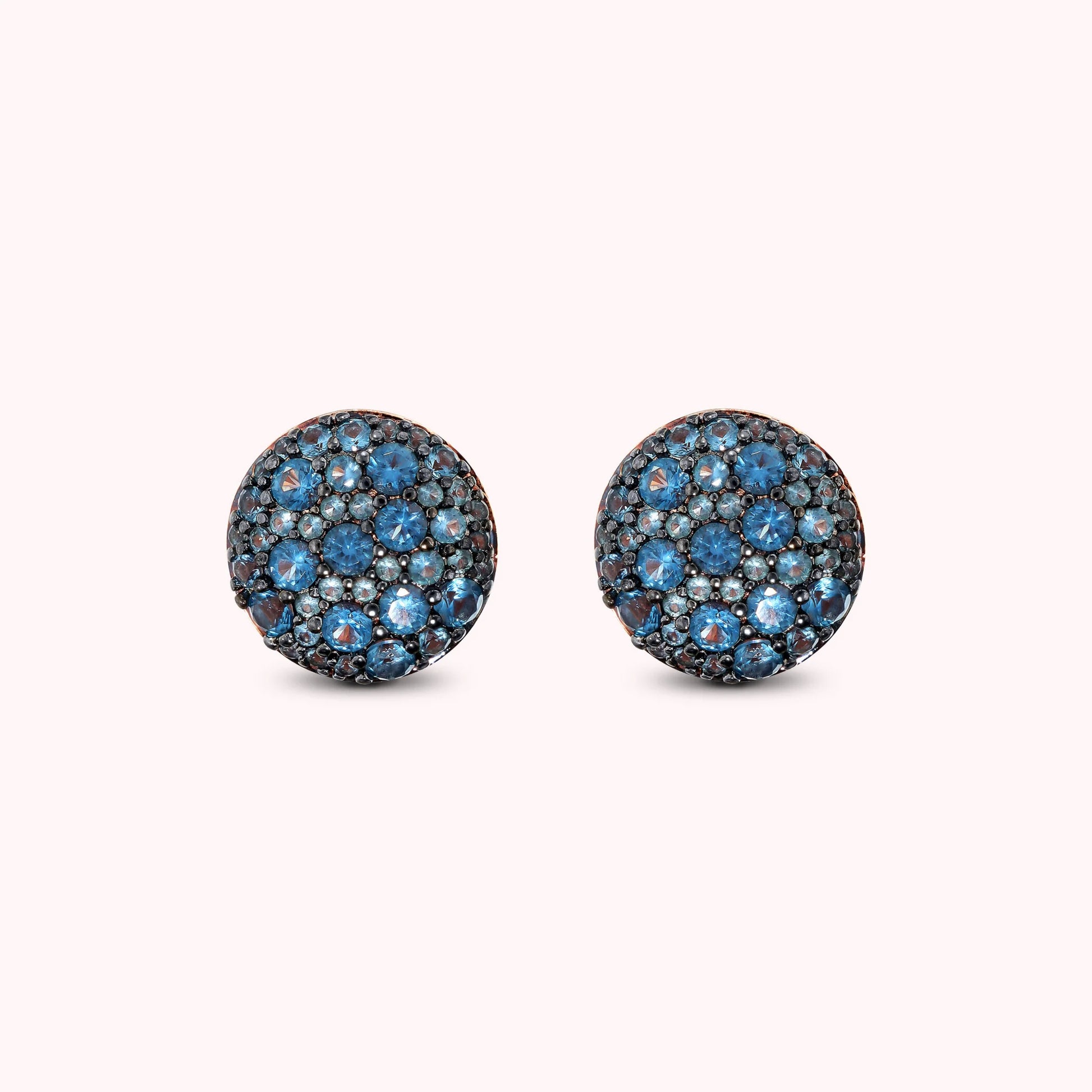 Orecchini a Bottone con Pavé di Cubic Zirconia