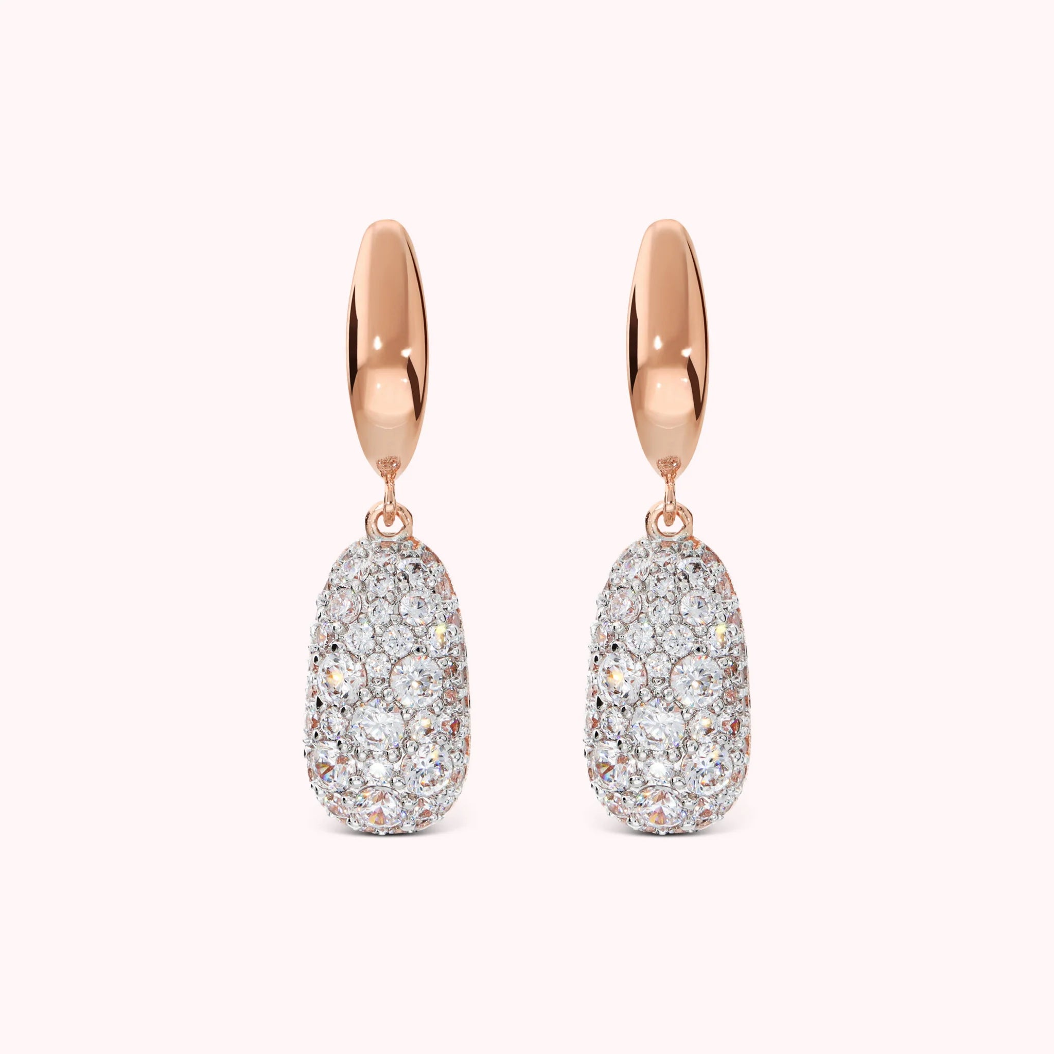 Pepita Earrings with Cubic Zirconia Pavé Pendant