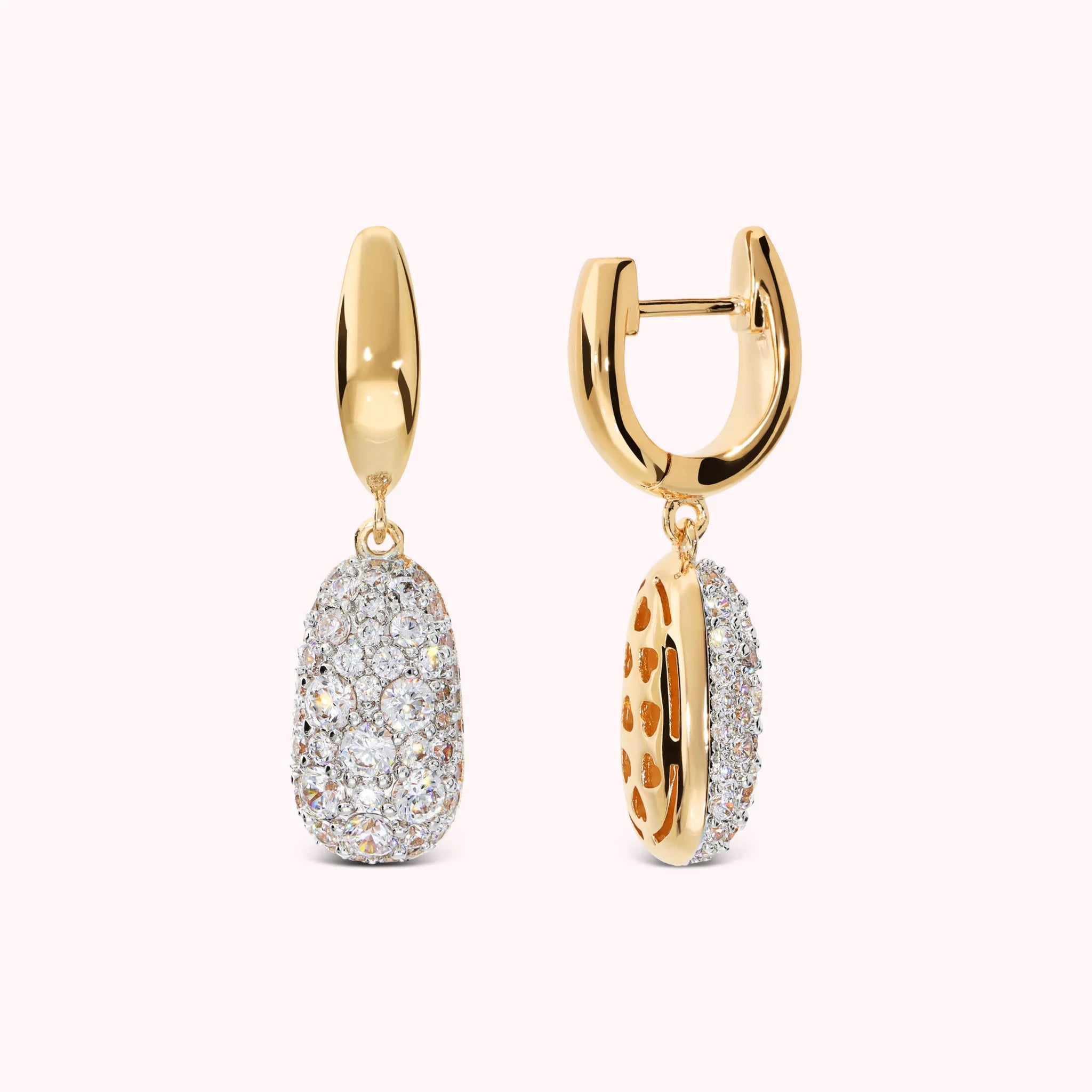 Pepita Earrings with Cubic Zirconia Pavé Pendant