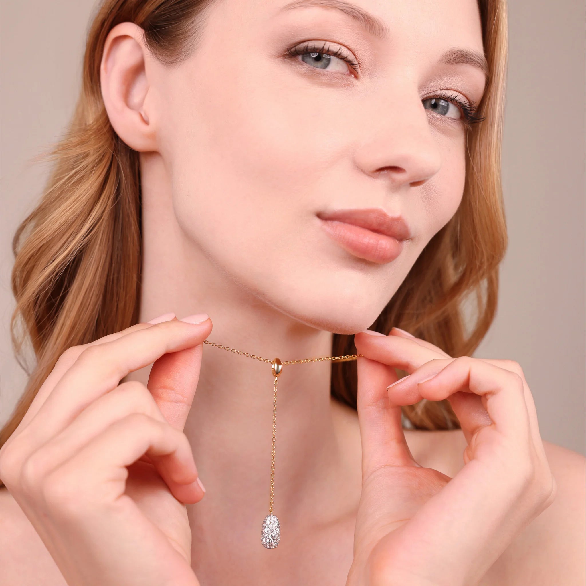 Collana Pepita a Cravatta con Pavé di Cubic Zirconia