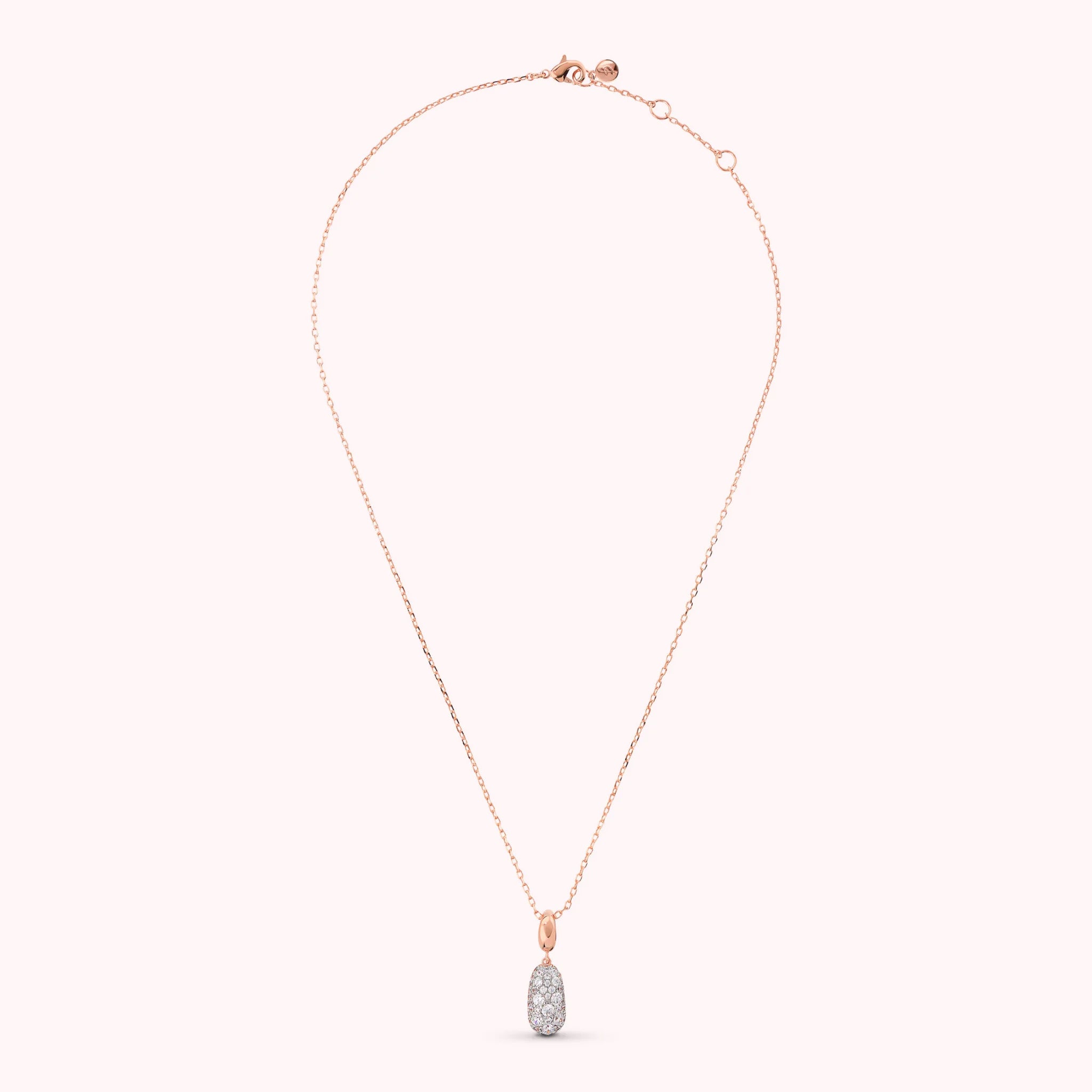 Pepita Necklace with Cubic Zirconia Pavé Pendant