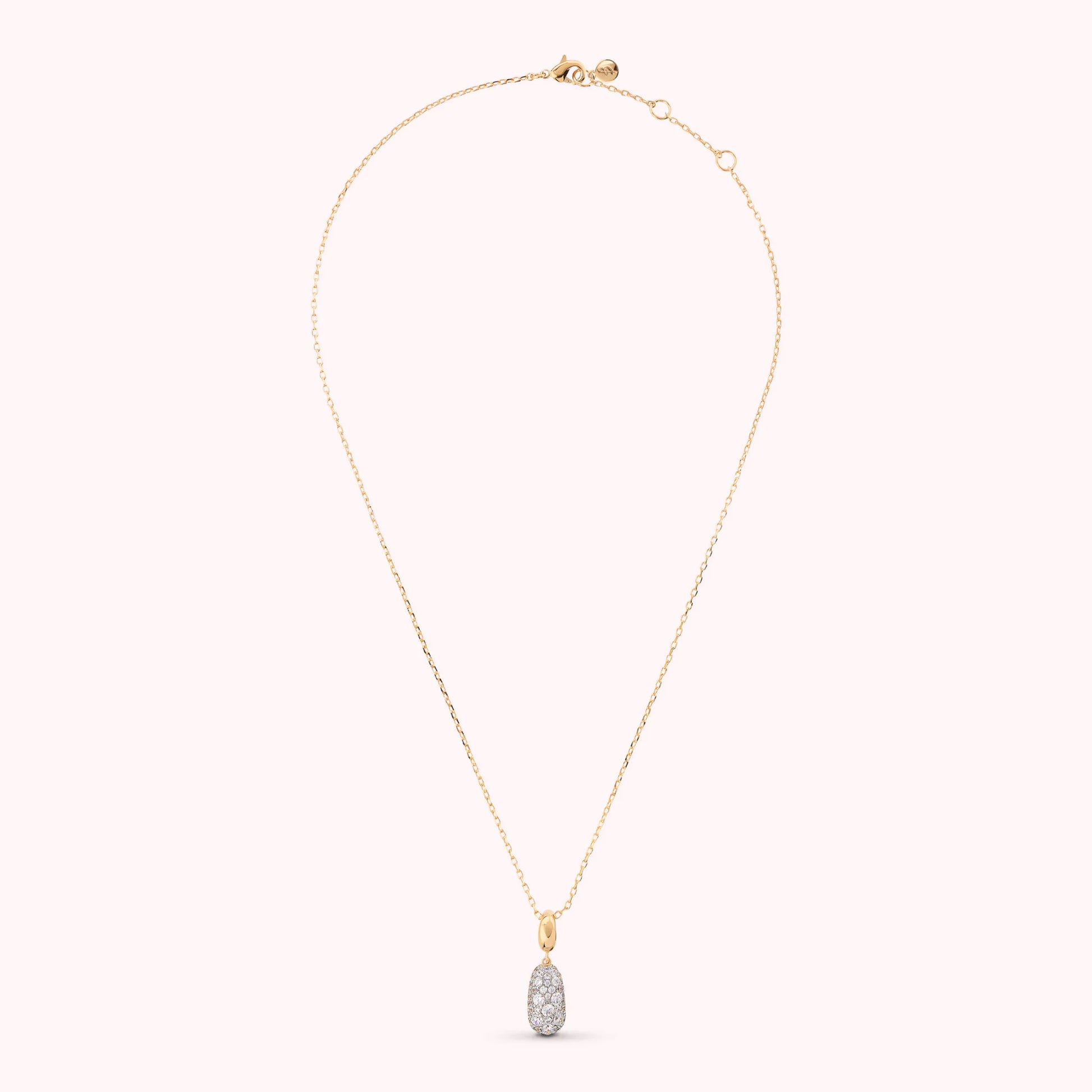 Pepita Necklace with Cubic Zirconia Pavé Pendant