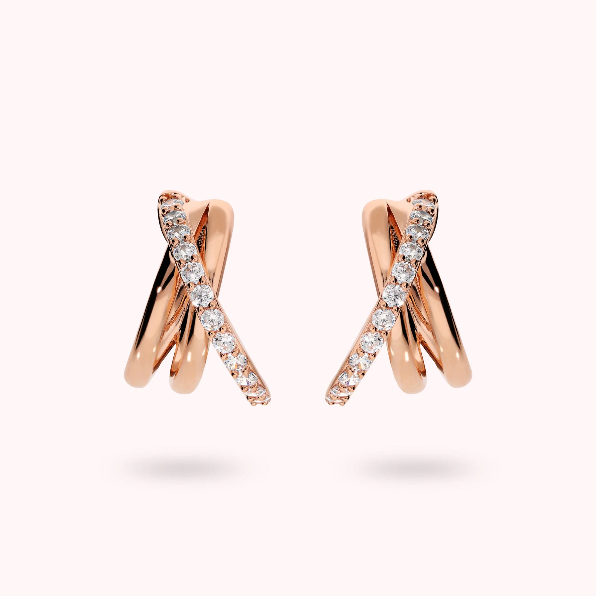 Orecchini Intreccio con Cubic Zirconia