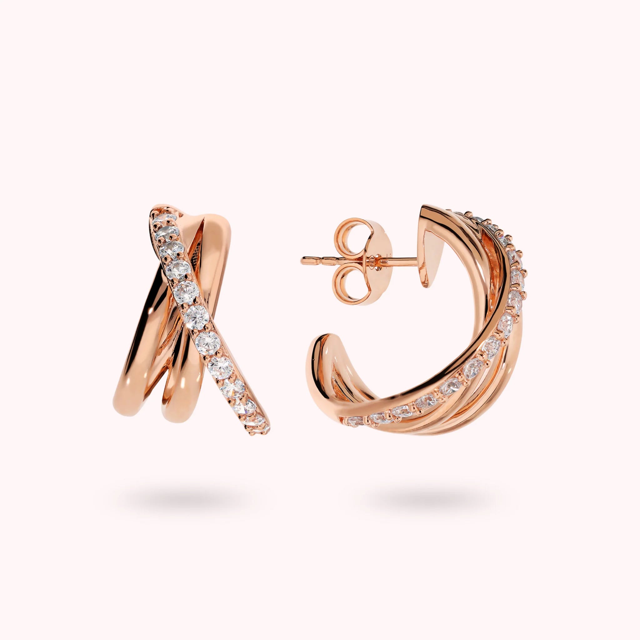 Orecchini Intreccio con Cubic Zirconia