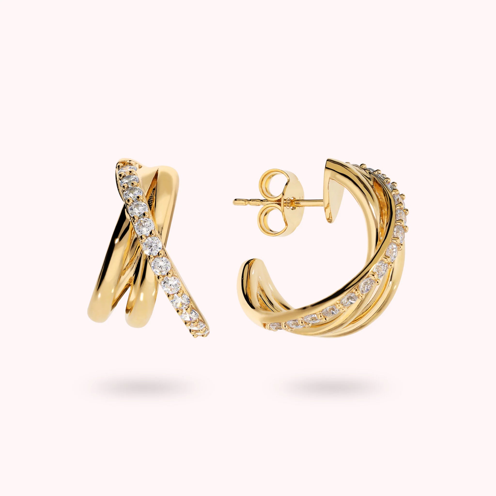 Orecchini Intreccio con Cubic Zirconia