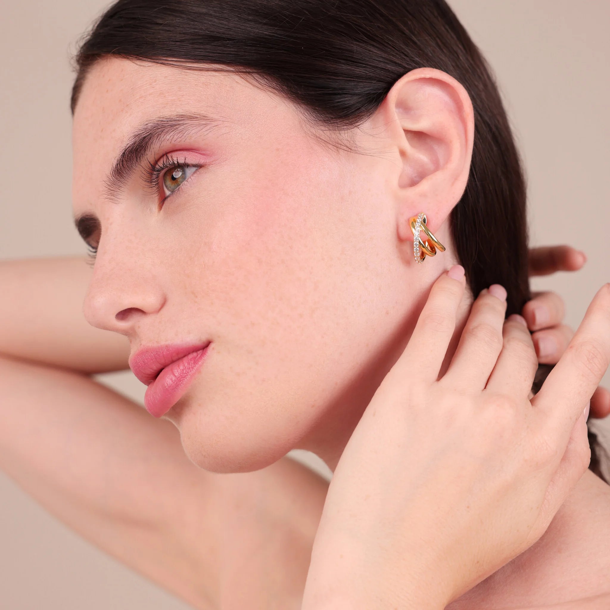 Orecchini Intreccio con Cubic Zirconia
