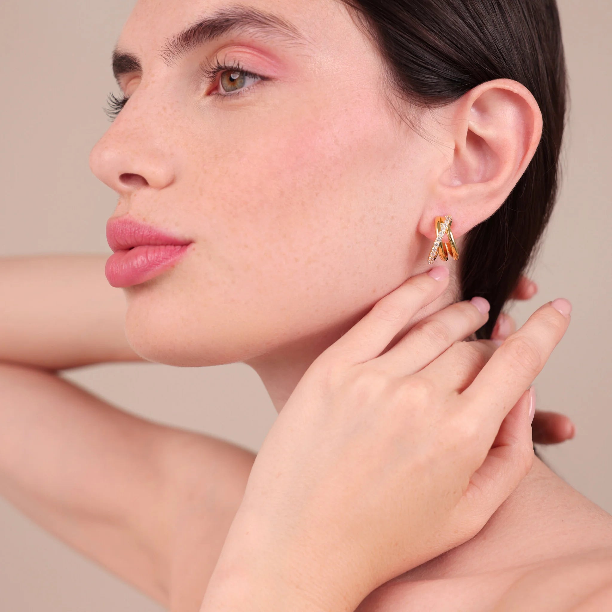 Orecchini Intreccio con Cubic Zirconia