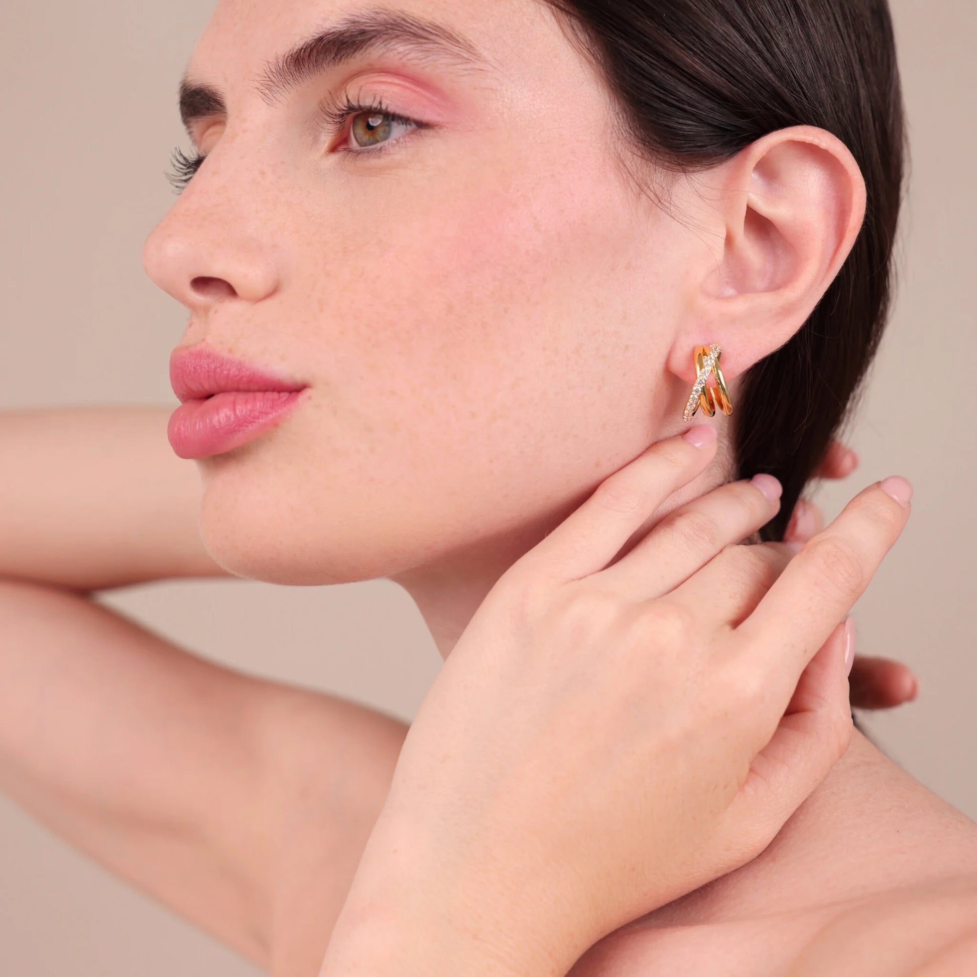 Orecchini Intreccio con Cubic Zirconia