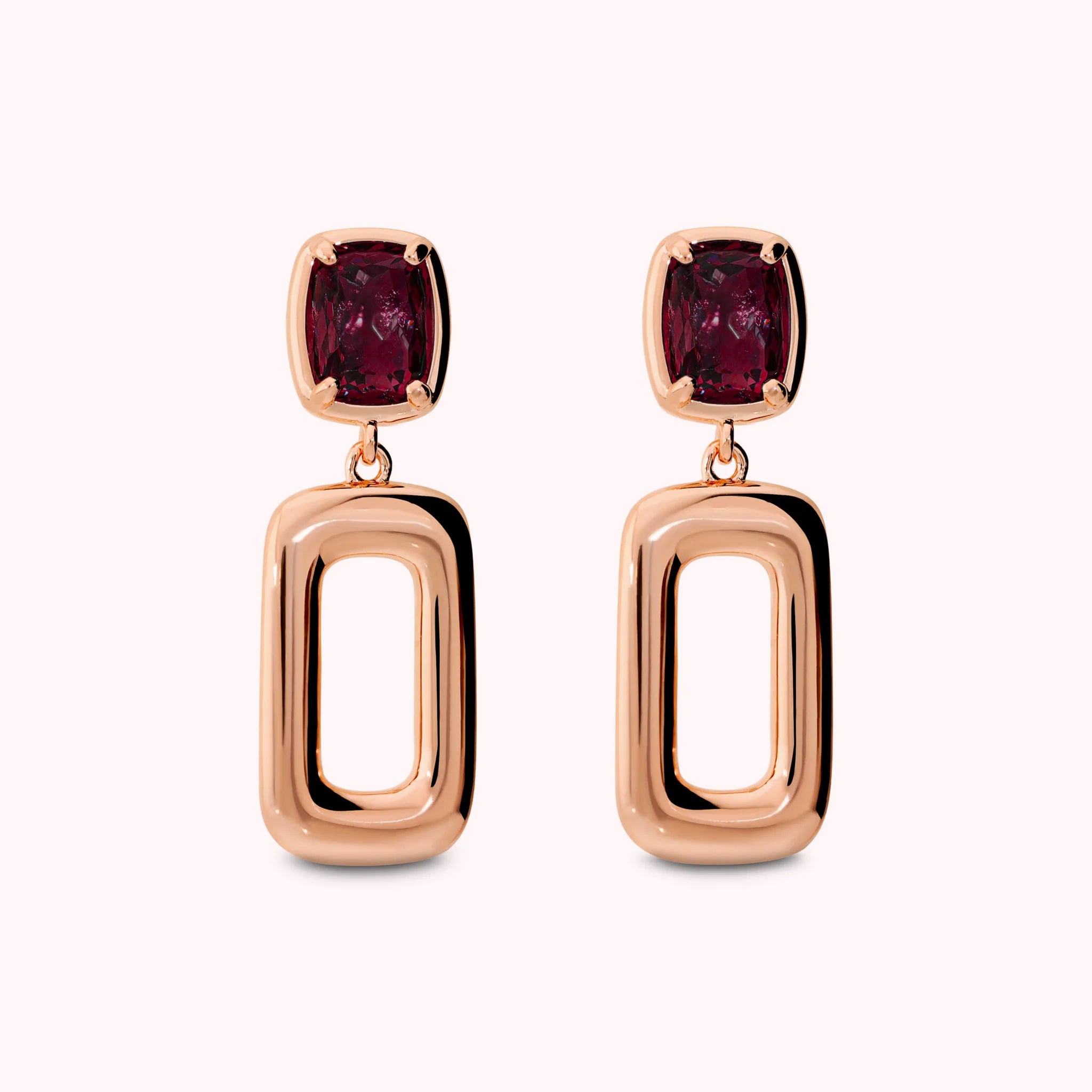 Orecchini Pendenti Rettangolari con Prisma Gem a Baguette