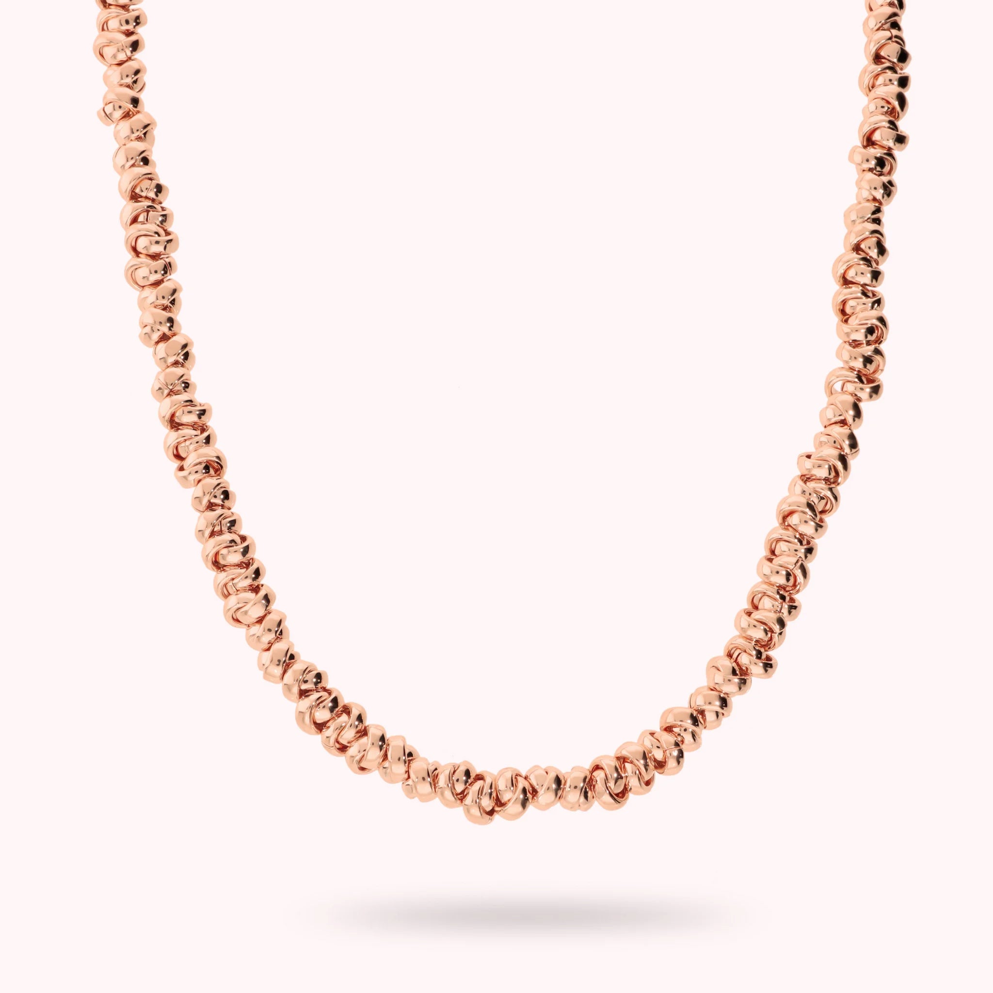 Collana ad Anelli Intrecciati Lucida